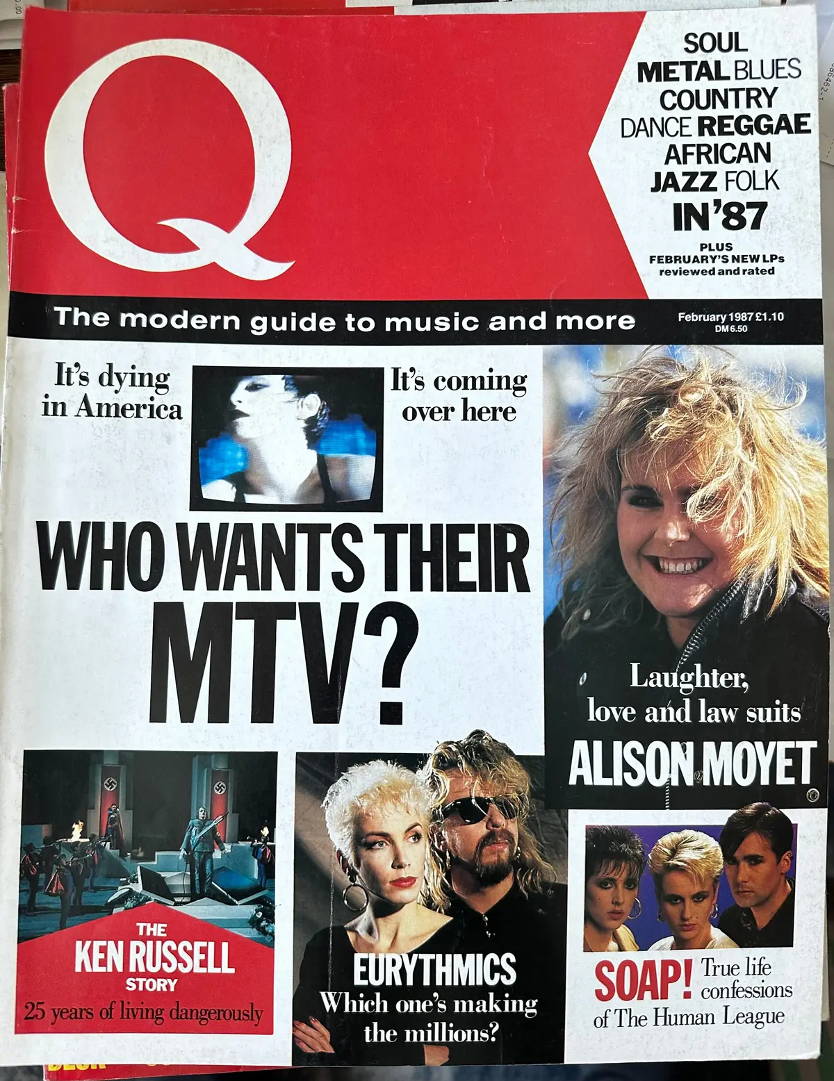 Q Magazine Eurythmics, Alison Moyet / Madonna 1