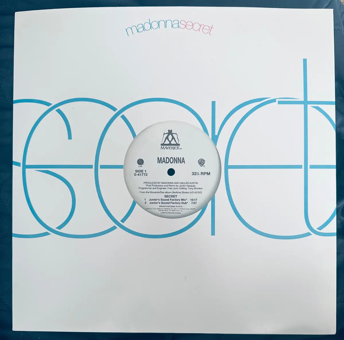 Madonna - Secret - 12" Single Lp Vinyl  {Junior Vazquez Remixes} Used 1