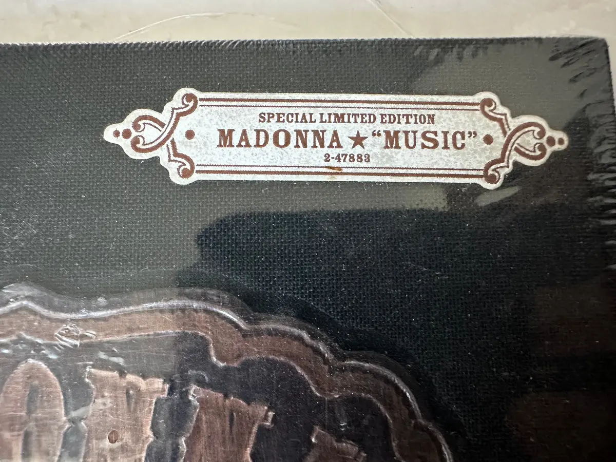 Madonna Music Limited Edition Cd Black Hessian Rare Cover - New 2