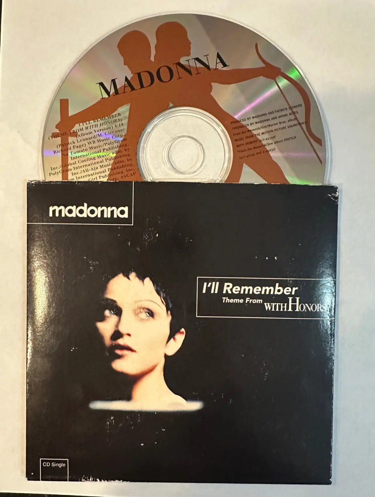 Madonna, I’Ll Remember 2 Track Cd Single Card Stock Used 2