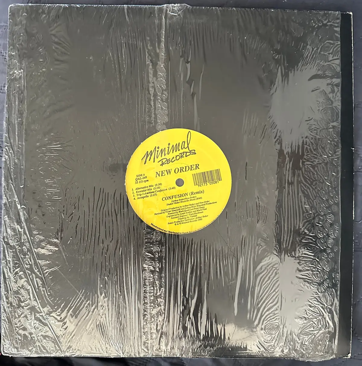New Order Confusion, 1990 12Inch Single Vinyl 1
