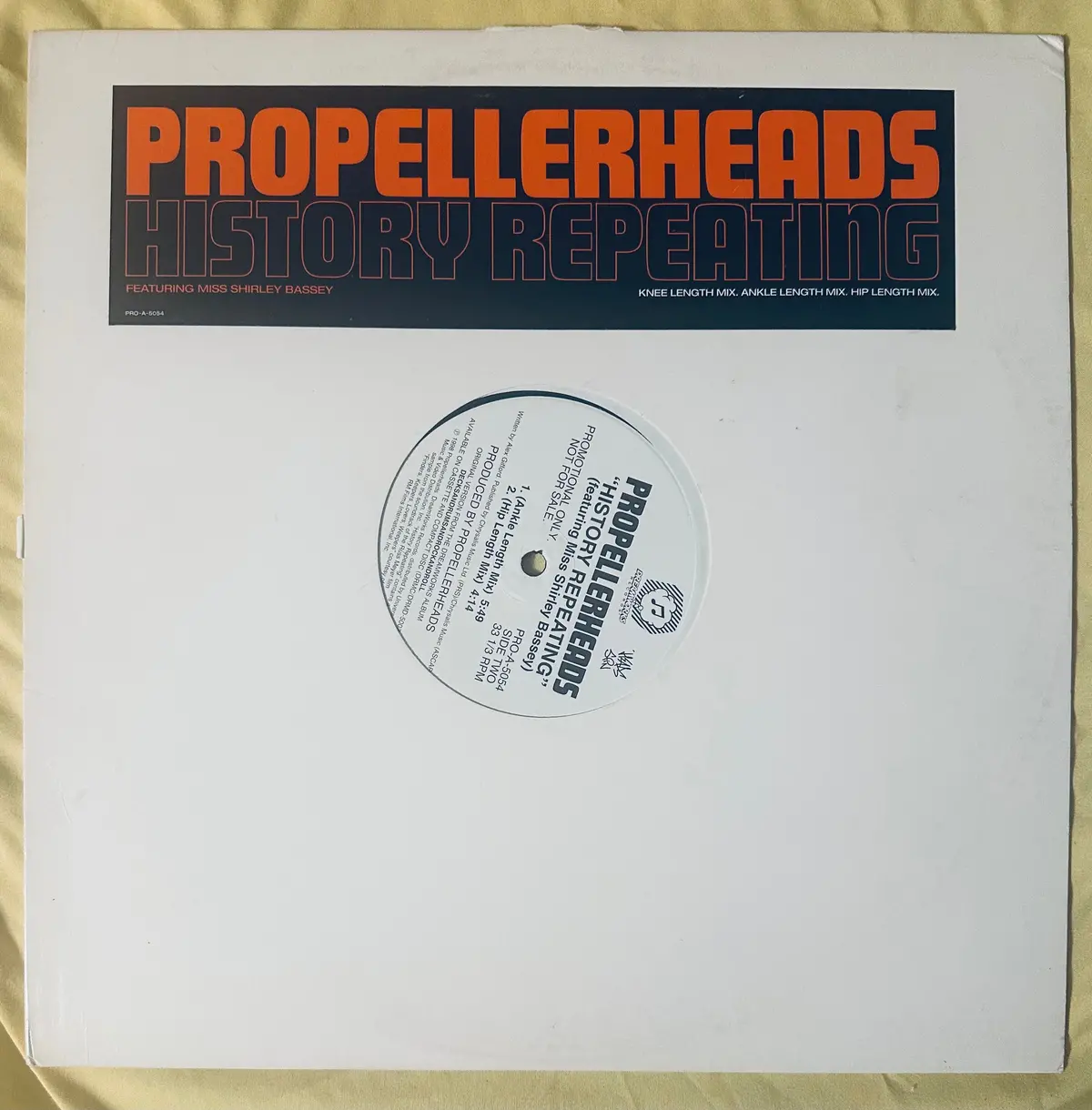 Propellerheads Ft: Shirley Bassey - History Repeating 12" Promo Vinyl - Used 1