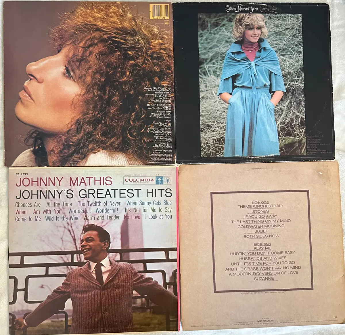 4 Iconic Vocal Albums Lp Vinyl (Barbra, Olivia, Neil, Johnny) - Used 2