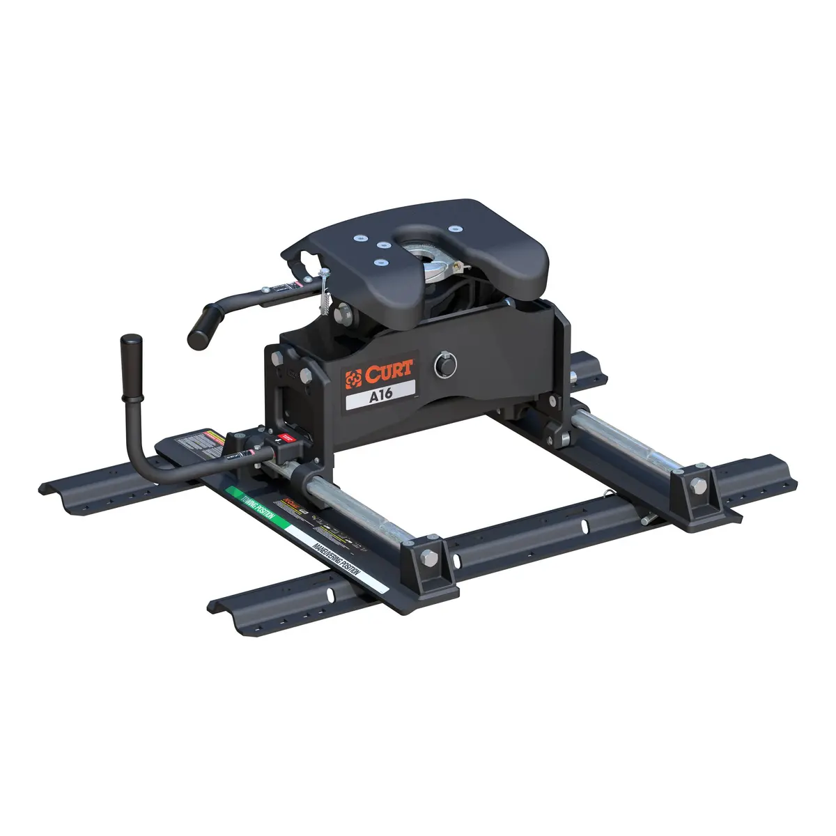 Curt 16621 A16 5Th Wheel Slider Hitch With Base Rails For Short Bed Trucks, 16,000 Lbs. 1