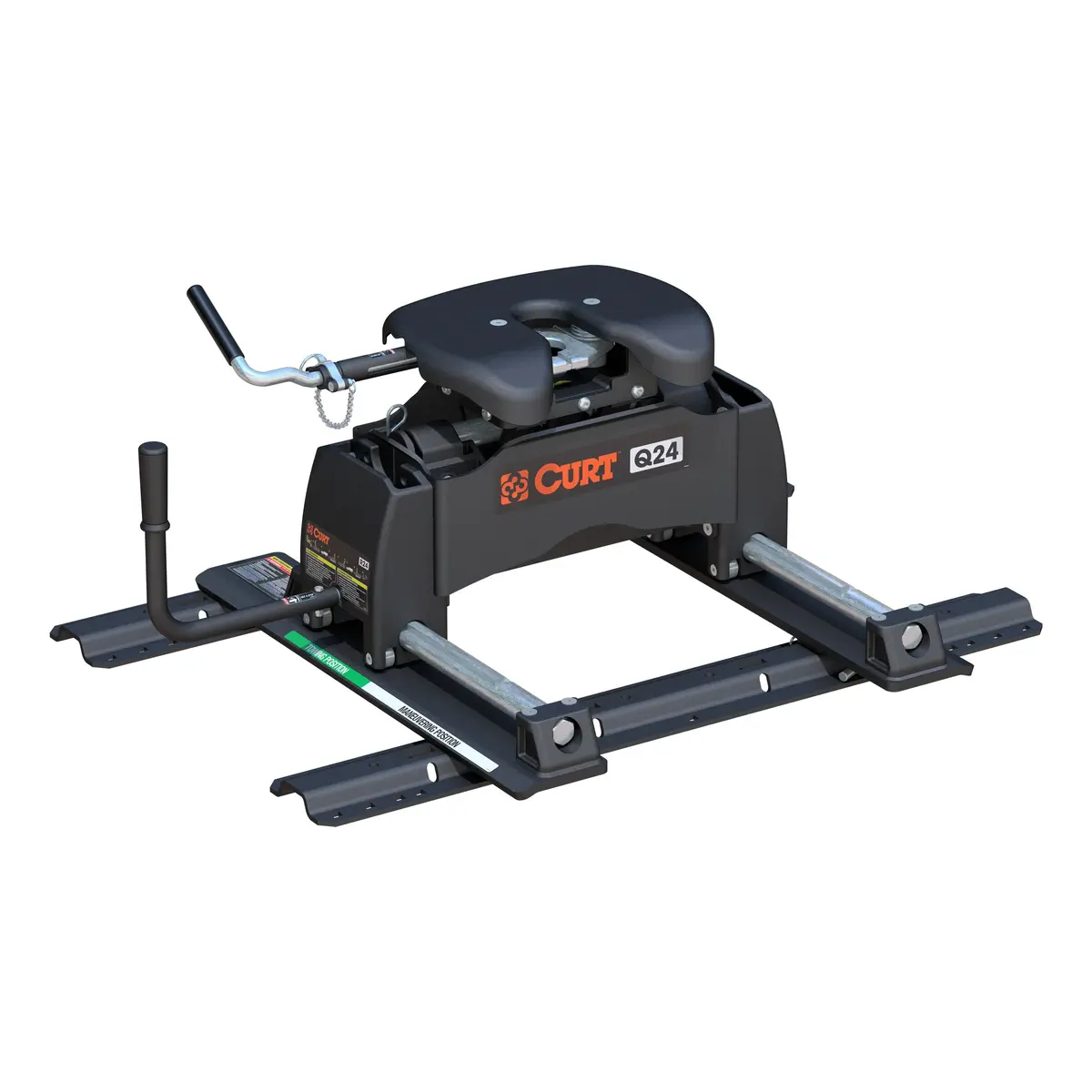 Curt 16646 Q24 5Th Wheel Slider Hitch With Base Rails For Short Bed Trucks, 24,000 Lbs. 1