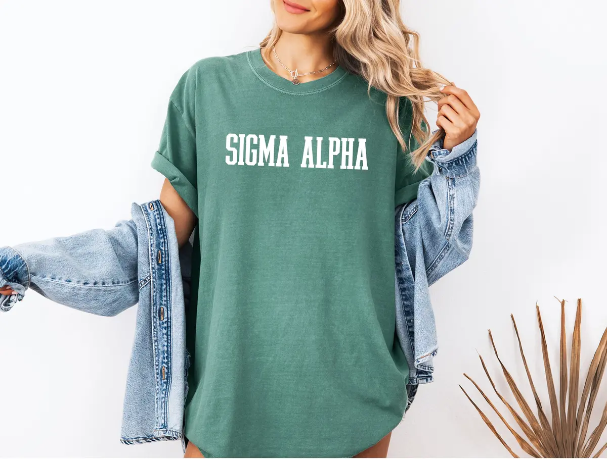 Sigma Alpha Heavyweight Short Sleeve T-Shirt - Comfort Colors 1
