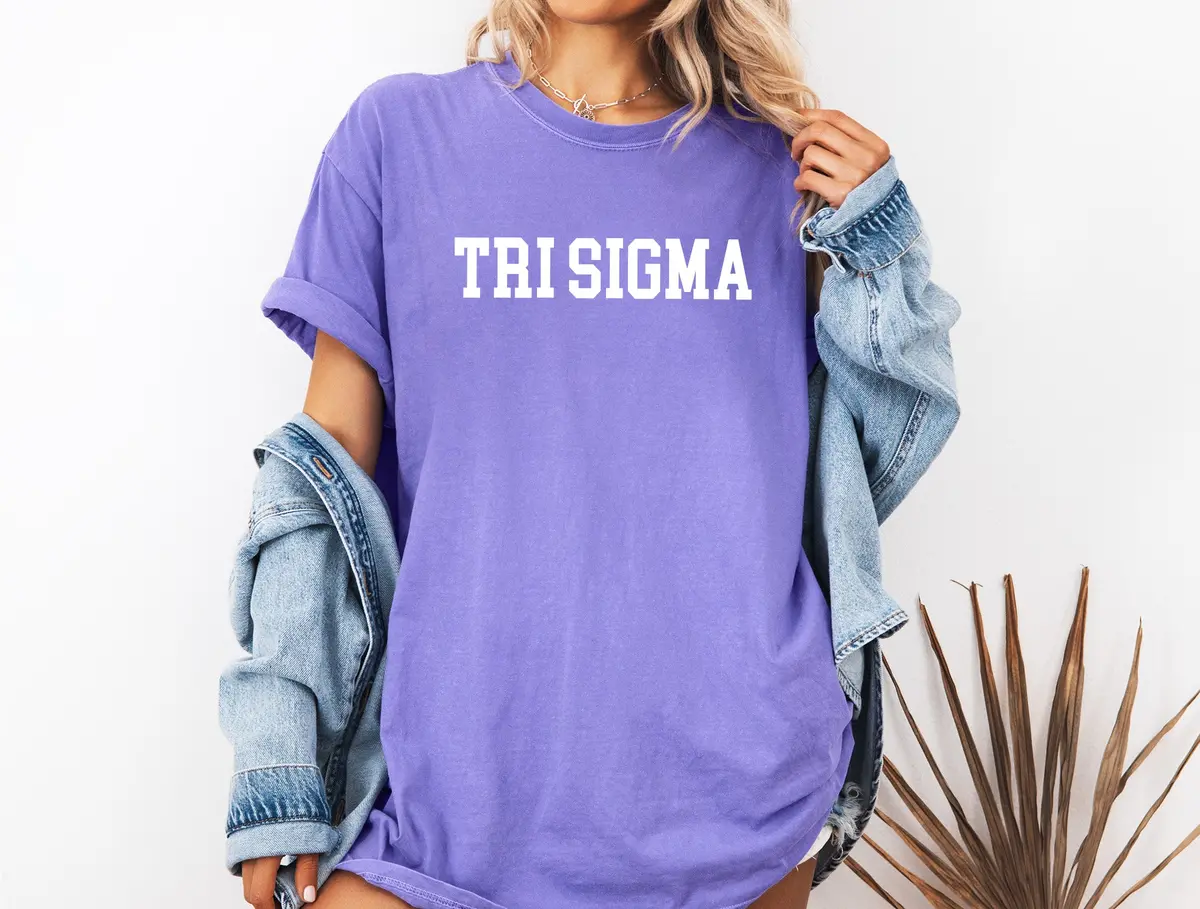 Sigma Sigma Sigma Heavyweight Short Sleeve T-Shirt - Comfort Colors 1
