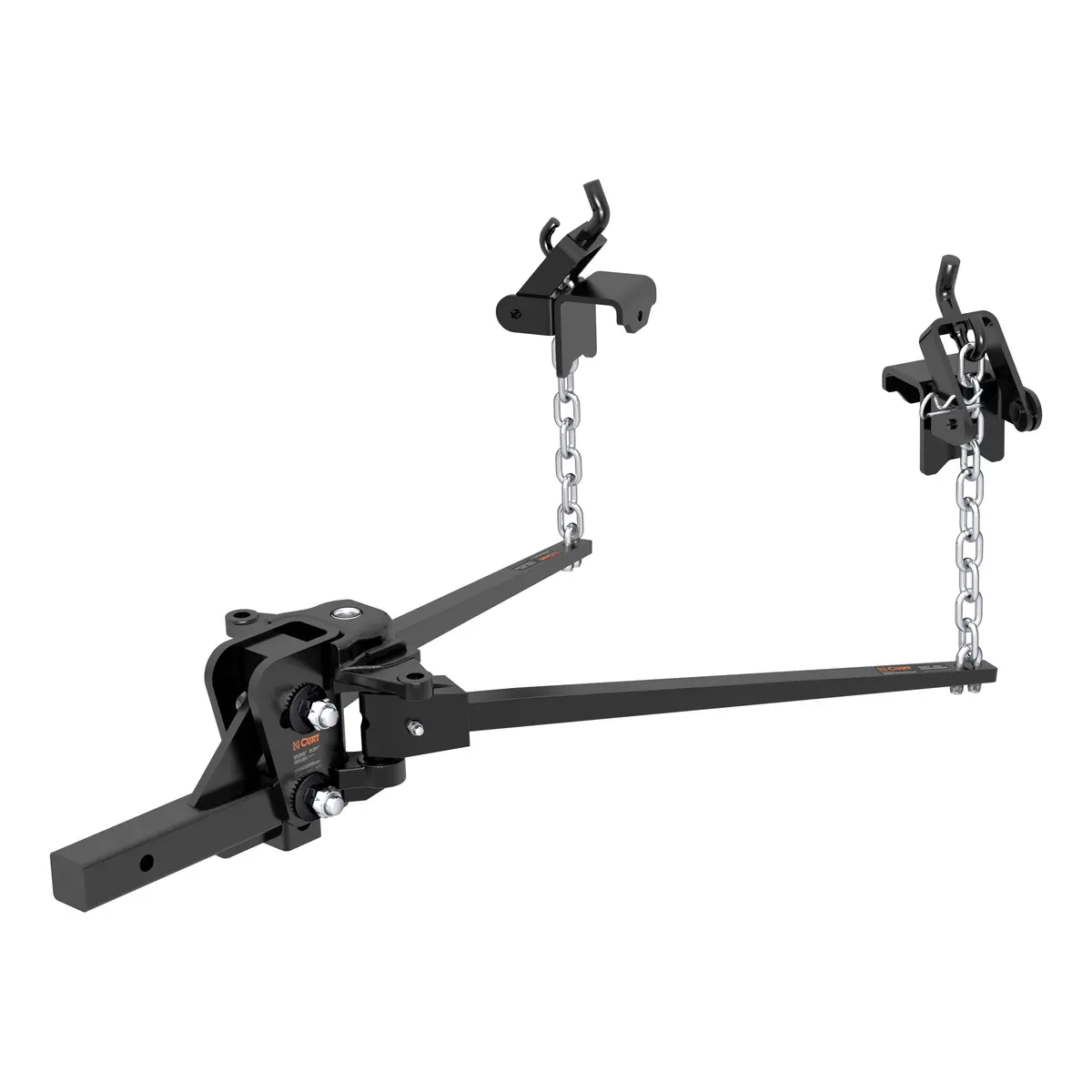 Curt 17330 Short Trunnion Bar Weight Distribution Hitch, Up To 6,000 Lbs., 2-Inch Shank 1