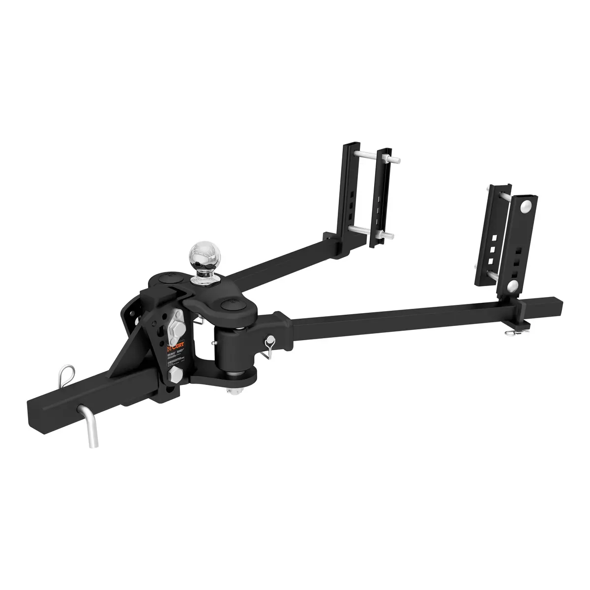 Curt 17500 Trutrack Trunnion Bar Weight Distribution Hitch With Sway Control, Up To 10,000 Lbs., 2-Inch Shank, 2-5/16-Inch Ball 1