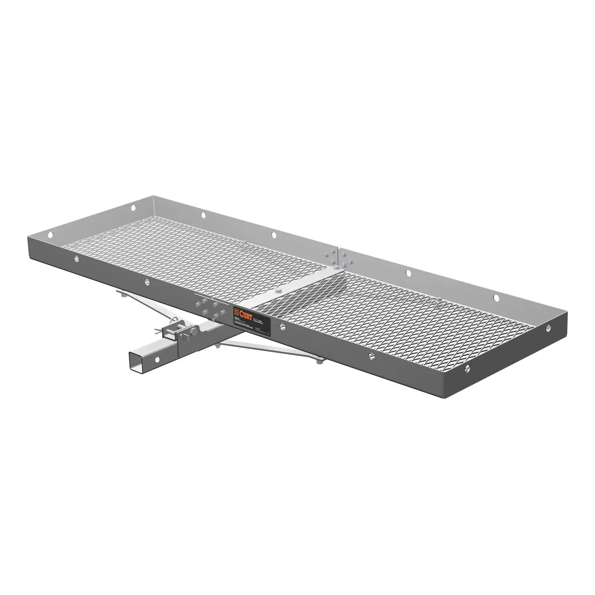 Curt 18100 Tray-Style Trailer Hitch Cargo Carrier, 500 Lbs. Capacity, 60-Inch X 19-Inch, Fits 2-Inch Receiver 1
