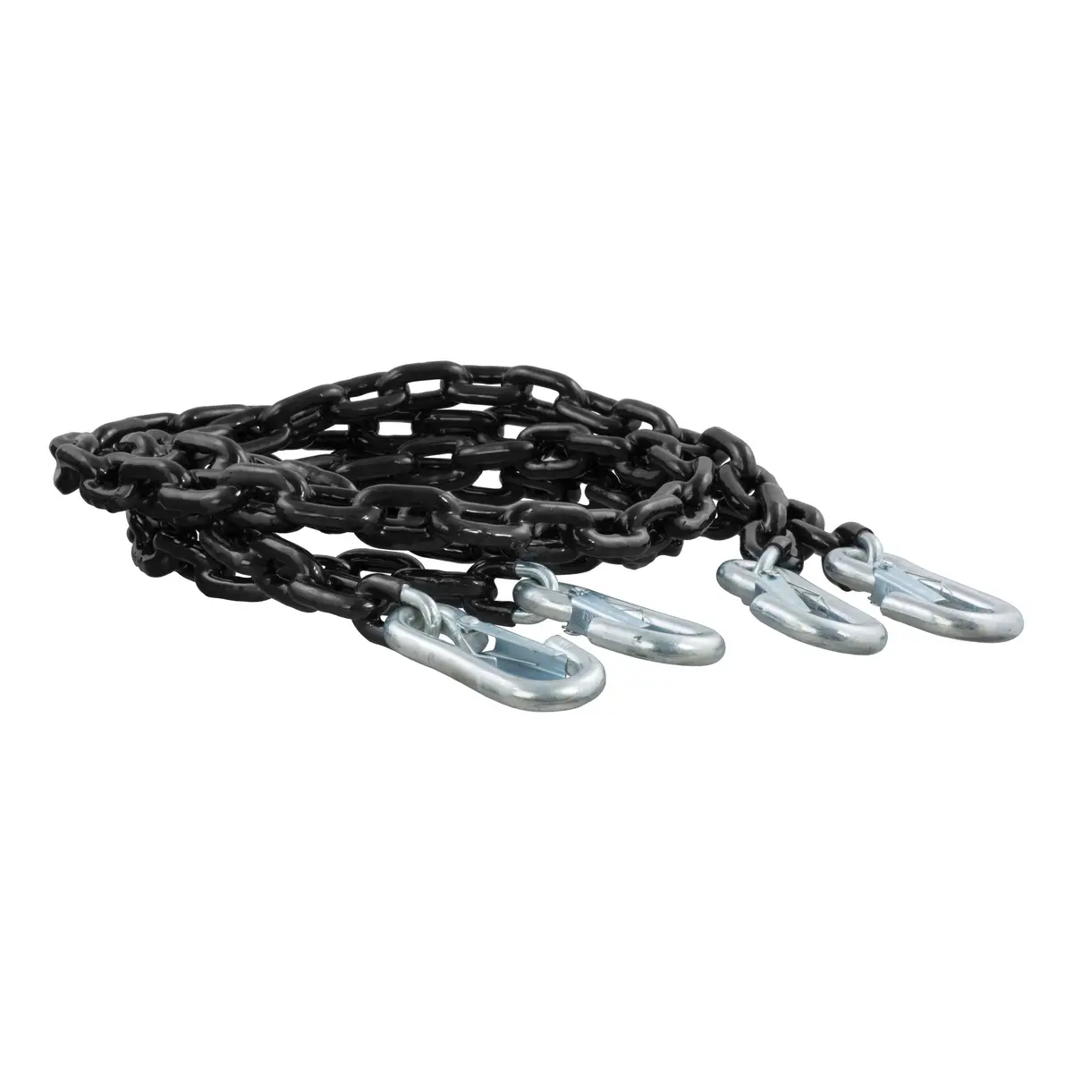 Curt 19749 60-Inch Vinyl-Coated Trailer Safety Chains With 7/16-Inch Snap Hooks, 5,000 Lbs. Break Strength, 2-Pack 1