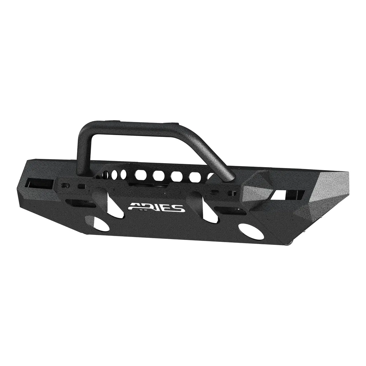 Aries 2082098 Trailchaser Black Aluminum Jeep Wrangler Jl Front Bumper With Brush Guard And Winch Mount 1
