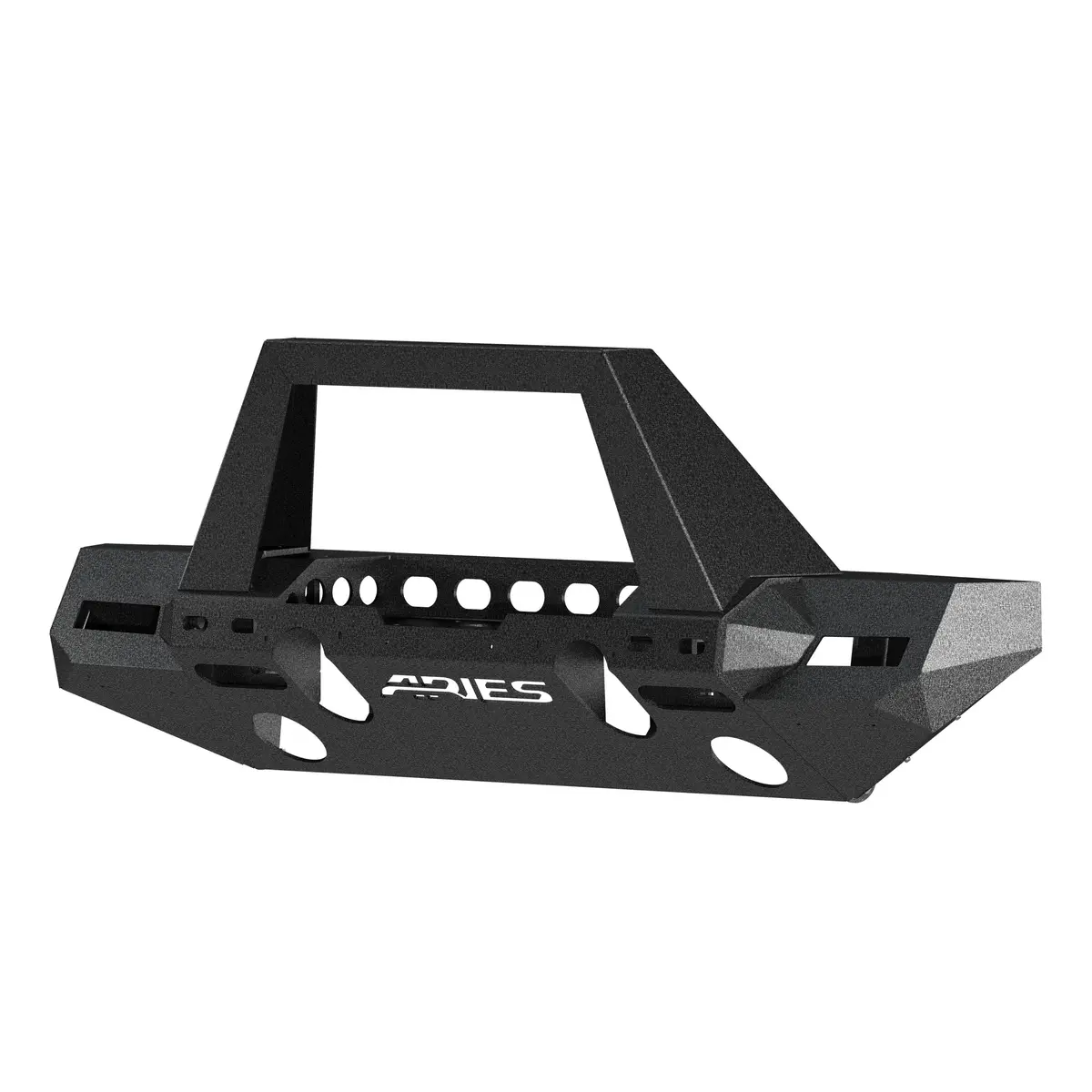 Aries 2082099 Trailchaser Black Aluminum Jeep Wrangler Jl Front Bumper With Brush Guard And Winch Mount 1