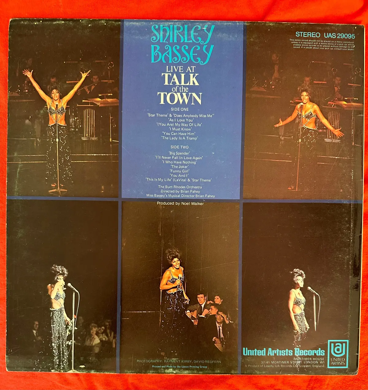Shirley Bassey Live At Talk Of The Town Original Lp Vinyl Used 2