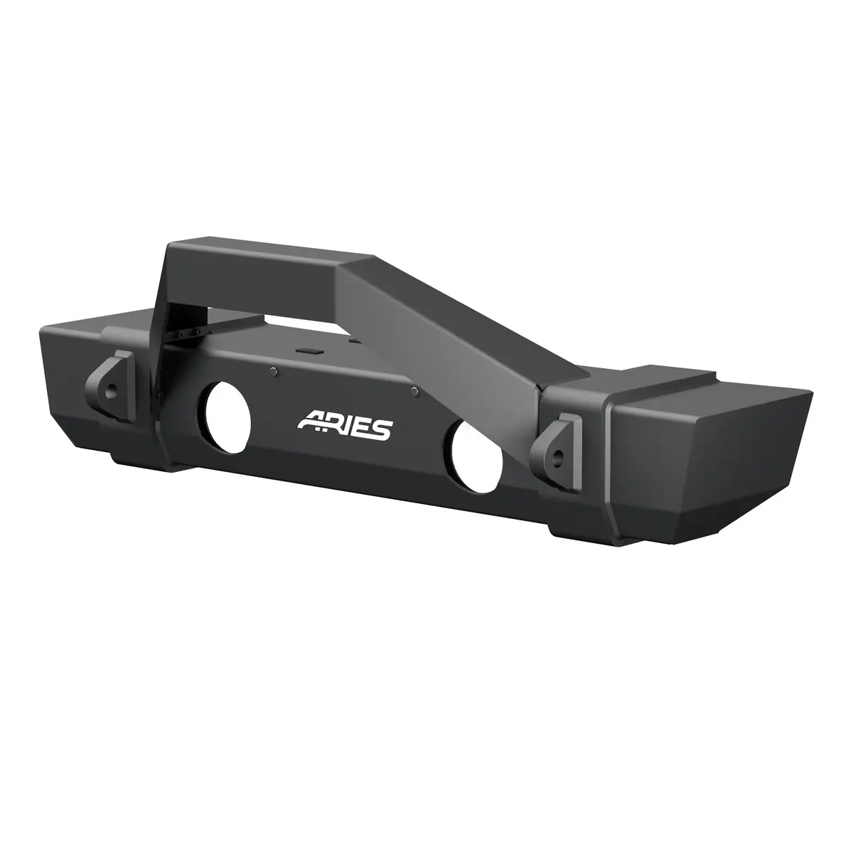 Aries 2186002 Trailcrusher Black Steel Jeep Wrangler Jl Front Bumper With Brush Guard, 12,500 Lbs. Winch And Shackle Ratings 1