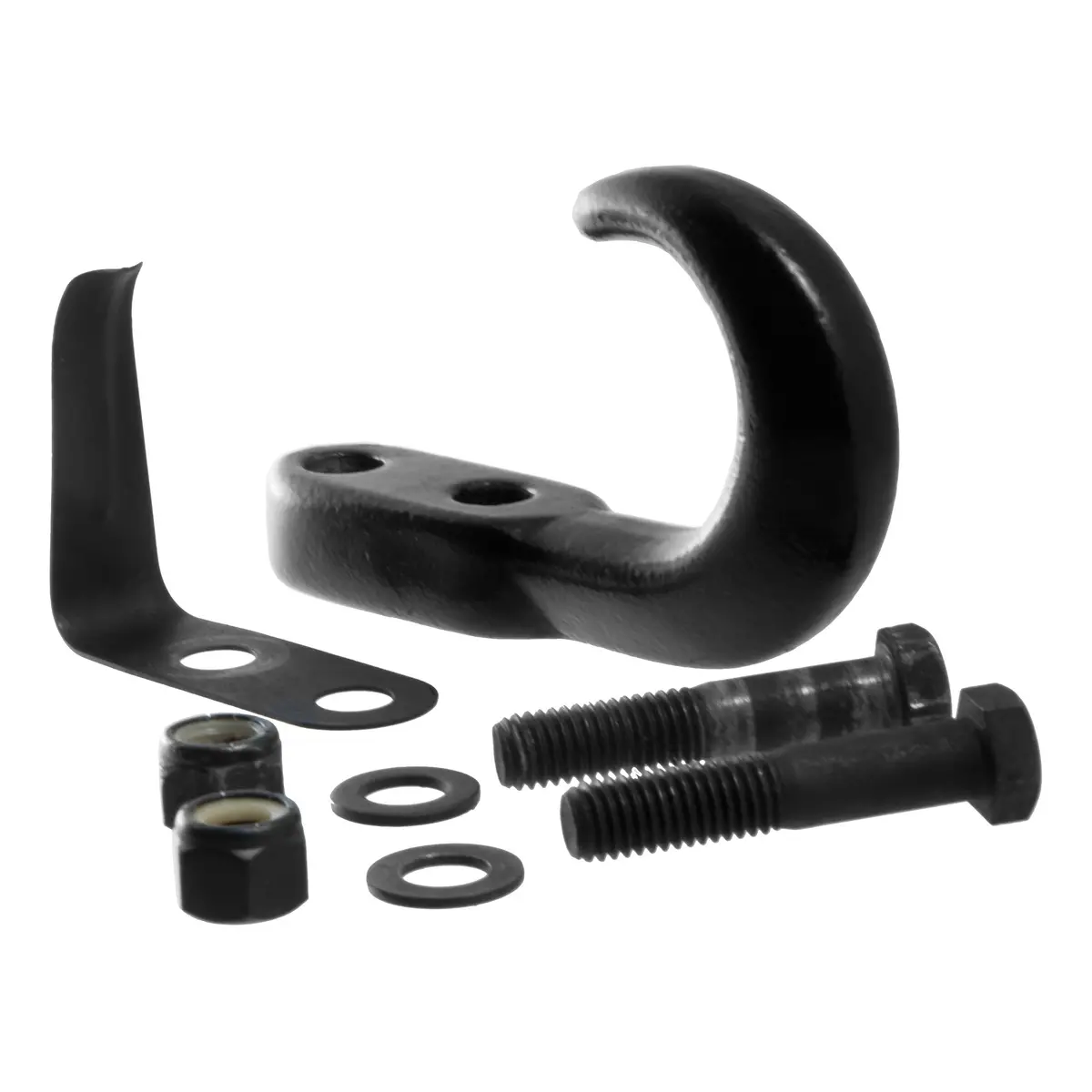 Curt 22411 Bolt-On Black Steel Tow Hook With Spring Clip, 10,000 Lbs. Capacity 1
