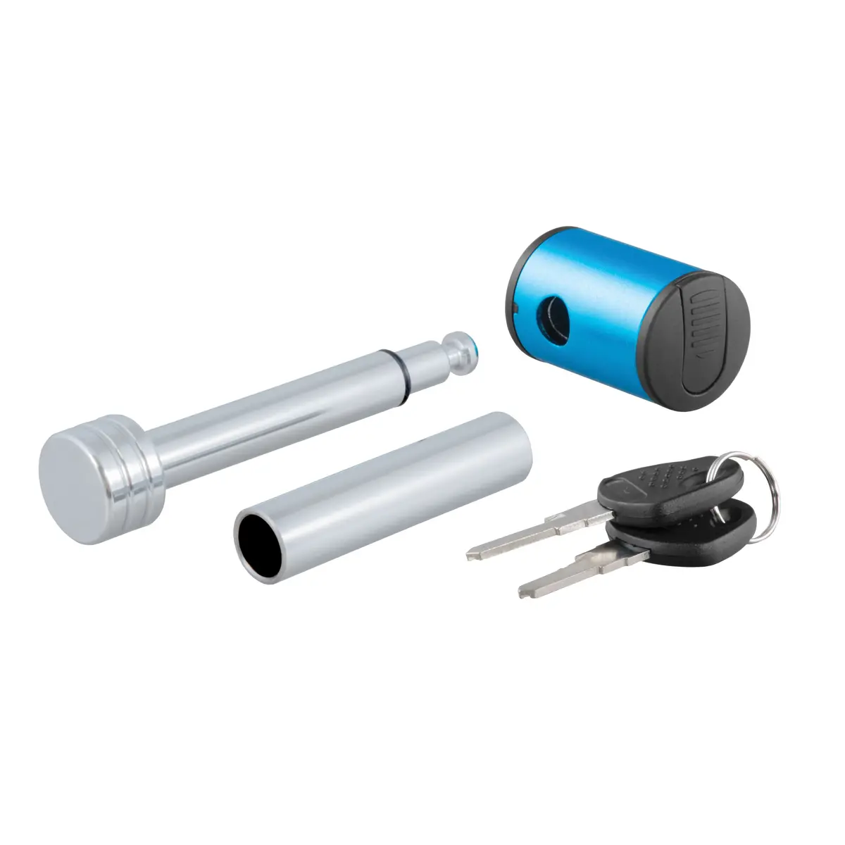 Curt 23506 Right-Angle Trailer Hitch Lock, 1/2-Inch Pin Diameter With 5/8-Inch Adapter, Fits 1-1/4-Inch Or 2-Inch Receiver 1