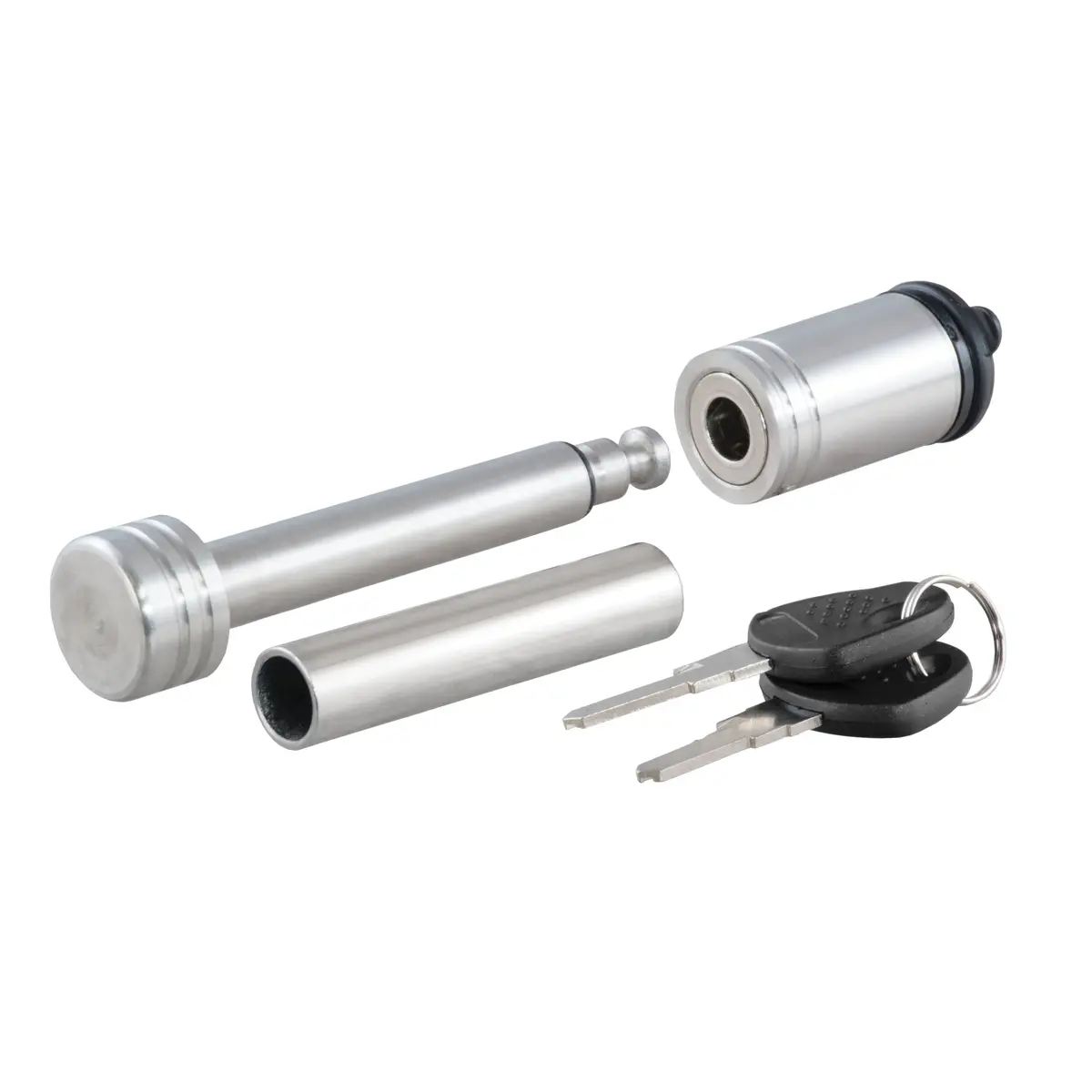 Curt 23517 Stainless Steel Trailer Hitch Lock, 1/2-Inch Pin Diameter With 5/8-Inch Adapter, Fits 1-1/4-Inch Or 2-Inch Receiver 1