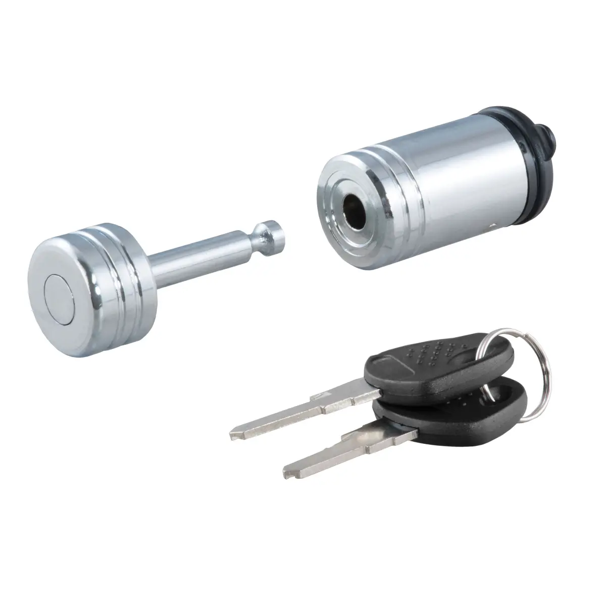 Curt 23520 Chrome Trailer Tongue Coupler Lock, 1/4-Inch Pin Diameter, Up To 7/8-Inch Coupler Span 1