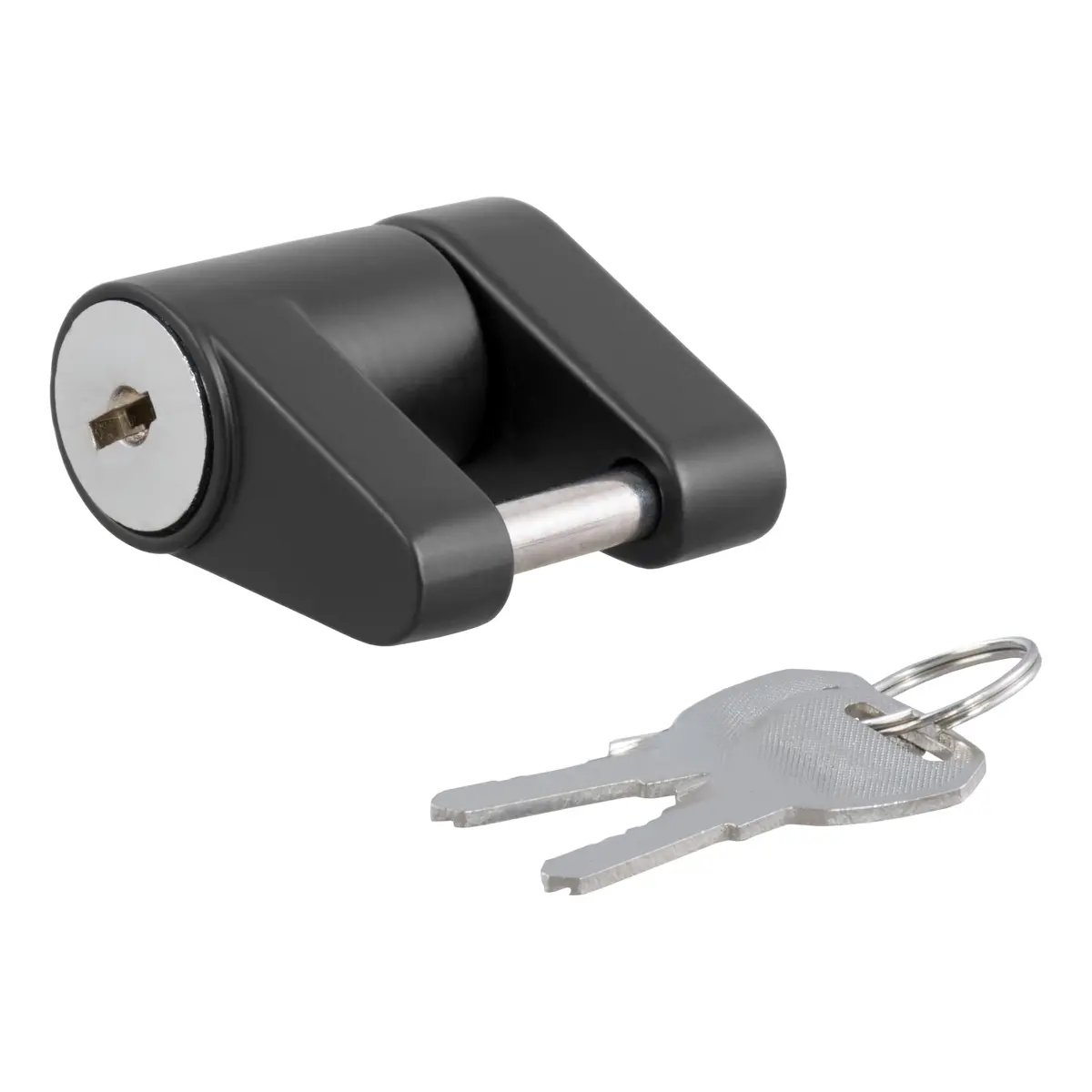 Curt 23521 Black Trailer Tongue Coupler Lock, 1/4-Inch Pin Diameter, Up To 3/4-Inch Coupler Span 1
