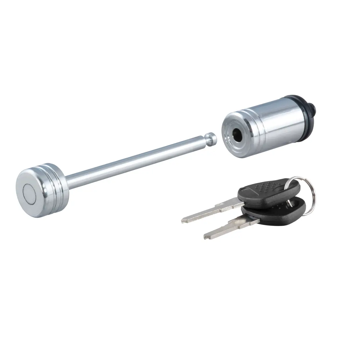 Curt 23523 Chrome Trailer Tongue Coupler Lock, 1/4-Inch Pin Diameter, Up To 3-3/8-Inch Coupler Span 1