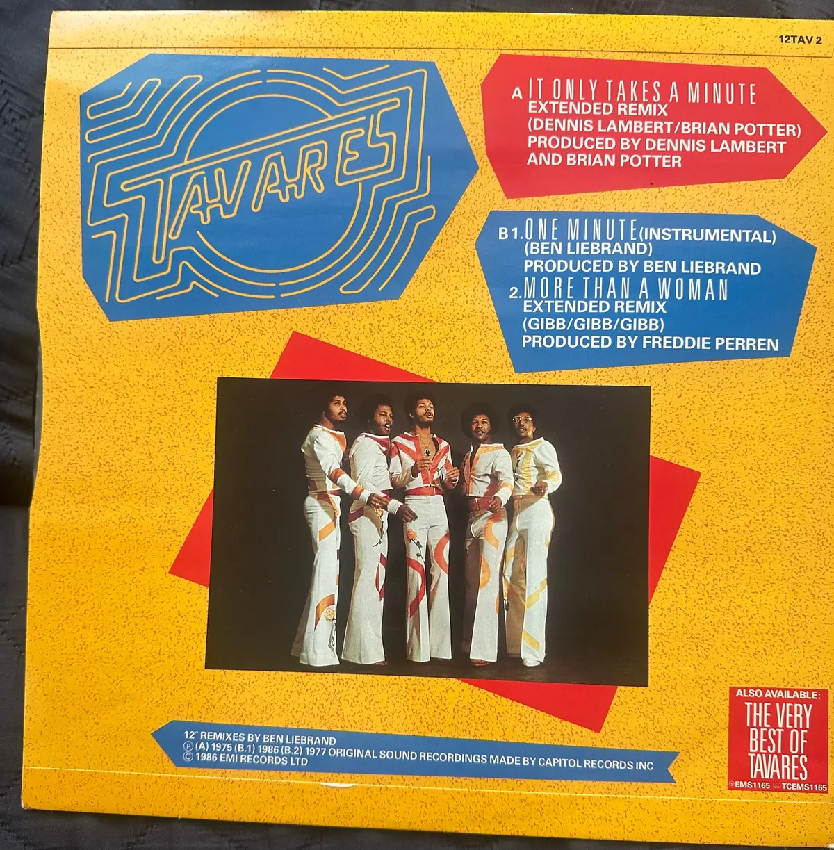 Tavares It Only Takes A Minute / More Than A Woman (Ben Liebrand Mixes) Import 12" Single Lp Vinyl - Used 2