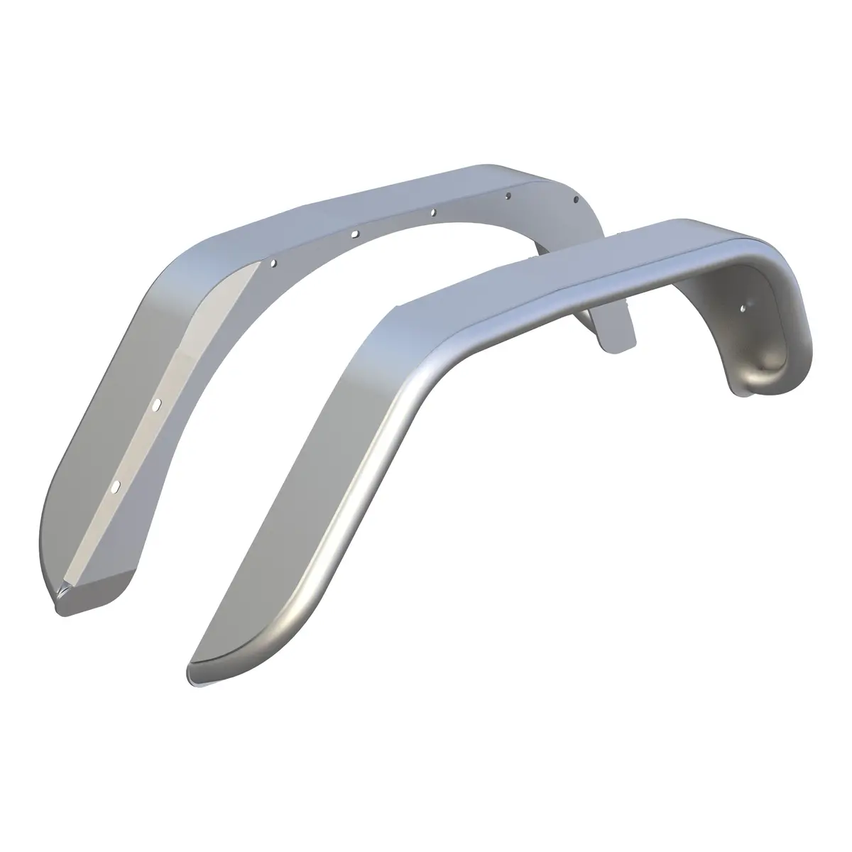 Aries 2500202 Paintable Raw Aluminum Rear Jeep Wrangler Jk Fender Flares 1