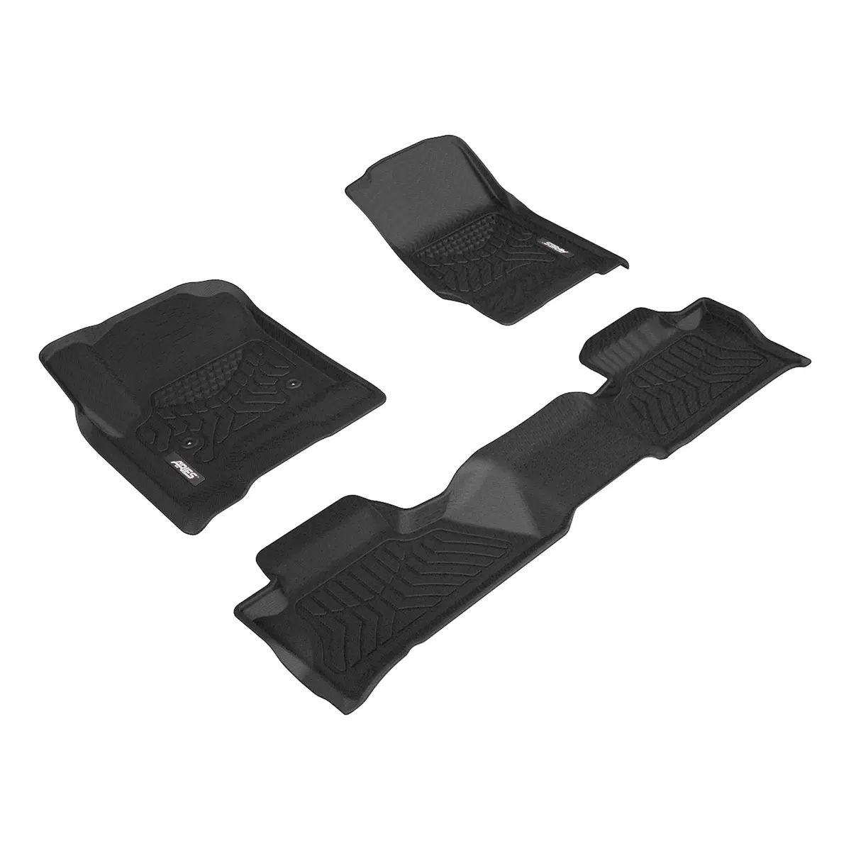 Aries 2800709 Styleguard Xd Black Custom Floor Liners, Select Chevy Suburban, Gmc Yukon Xl (2Nd Bucket, No Center), 1St, 2Nd Row 1