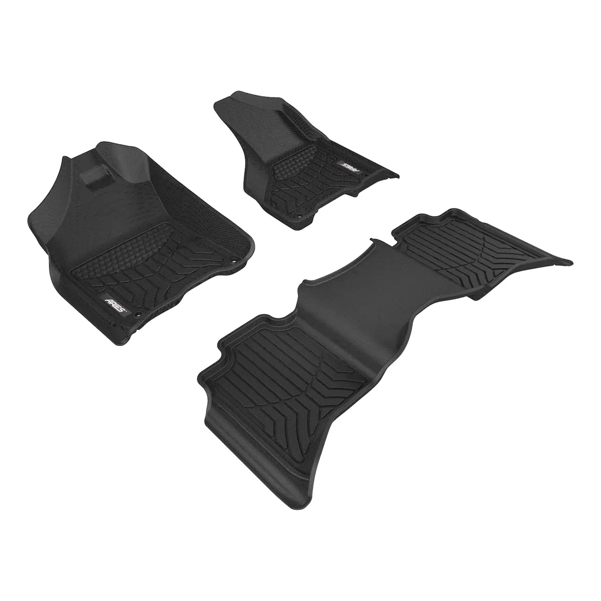 Aries 2801909 Styleguard Xd Black Custom Floor Liners, Select Ram 1500, Classic, 2500, 3500 Crew Cab, 1St And 2Nd Row 1