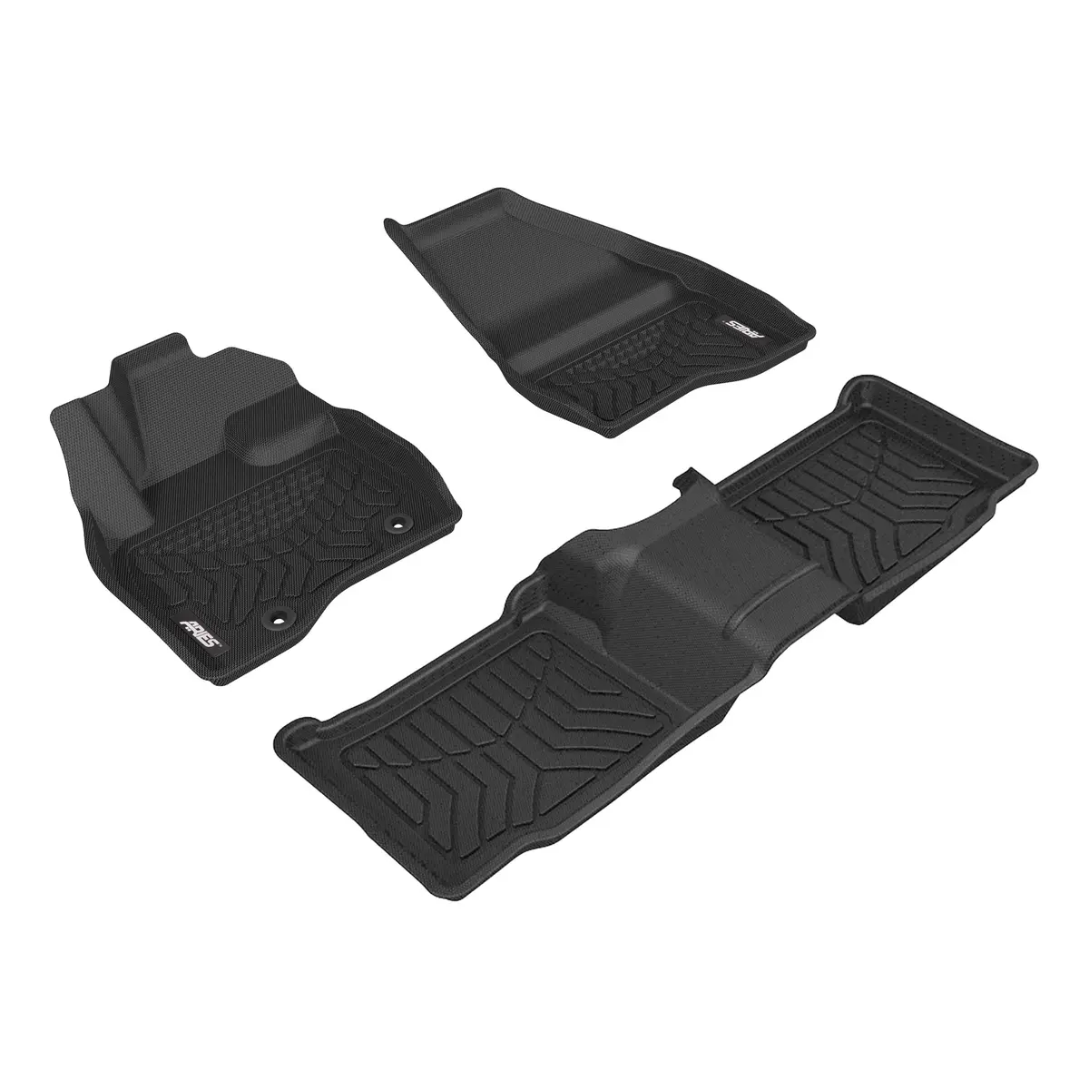 Aries 2802509 Styleguard Xd Black Custom Floor Liners, Select Ford Explorer, 1St And 2Nd Row 1