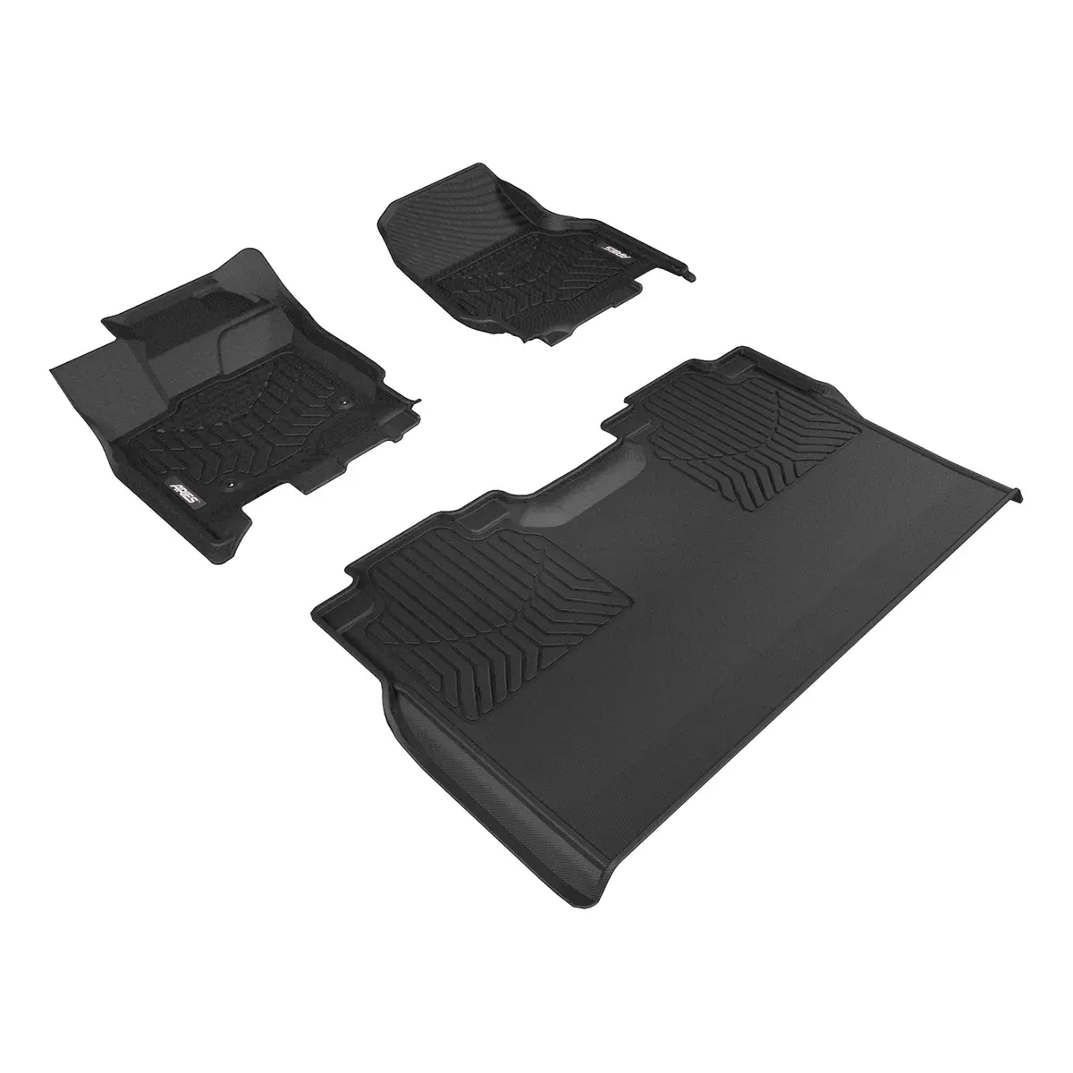 Aries 2803009 Styleguard Xd Black Custom Floor Liners, Select Ford F-150 Crew Cab, 1St And 2Nd Row 1