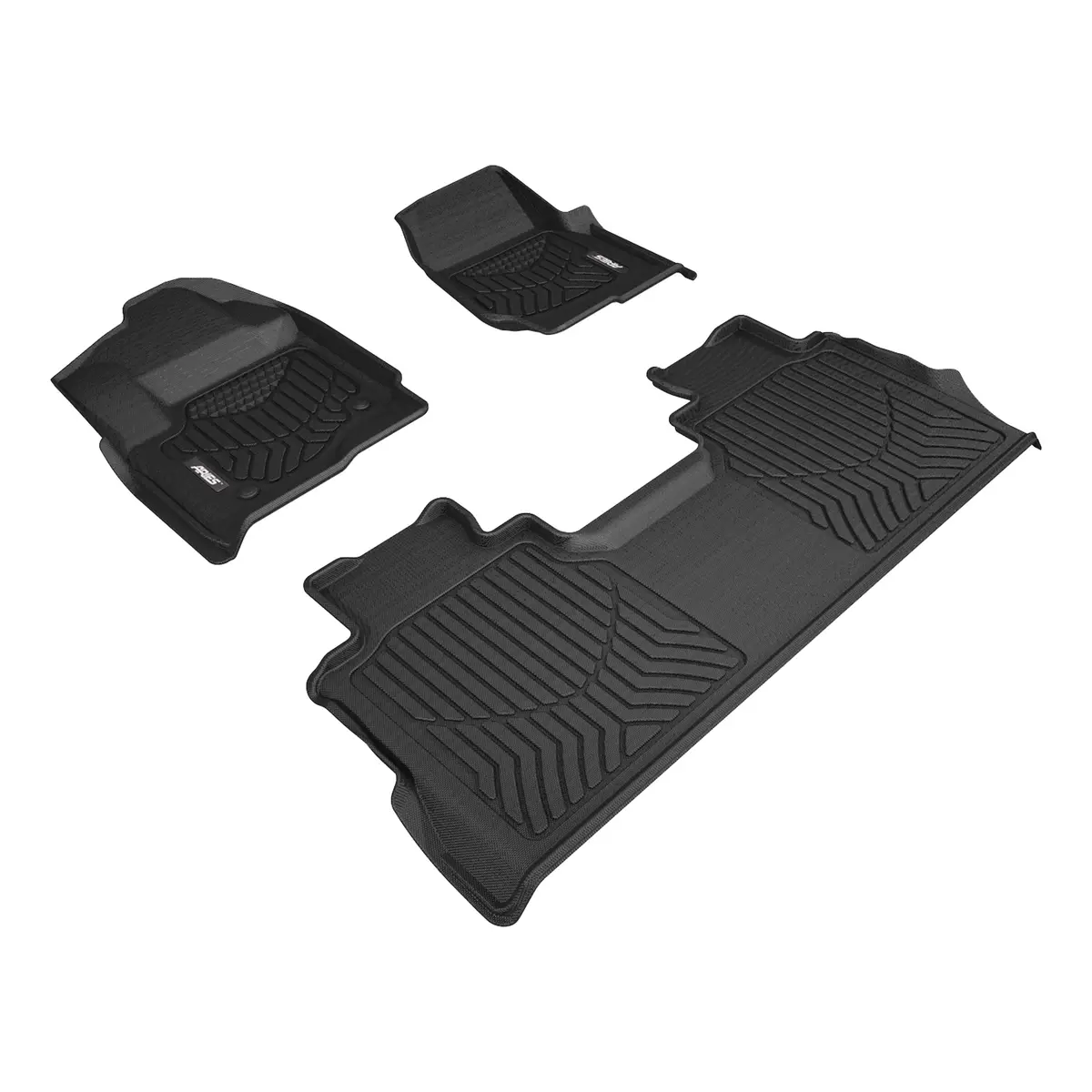 Aries 2803309 Styleguard Xd Black Custom Floor Liners, Select Ford F-250, F-350, F-450 Super Duty Crew Cab, 1St And 2Nd Row 1