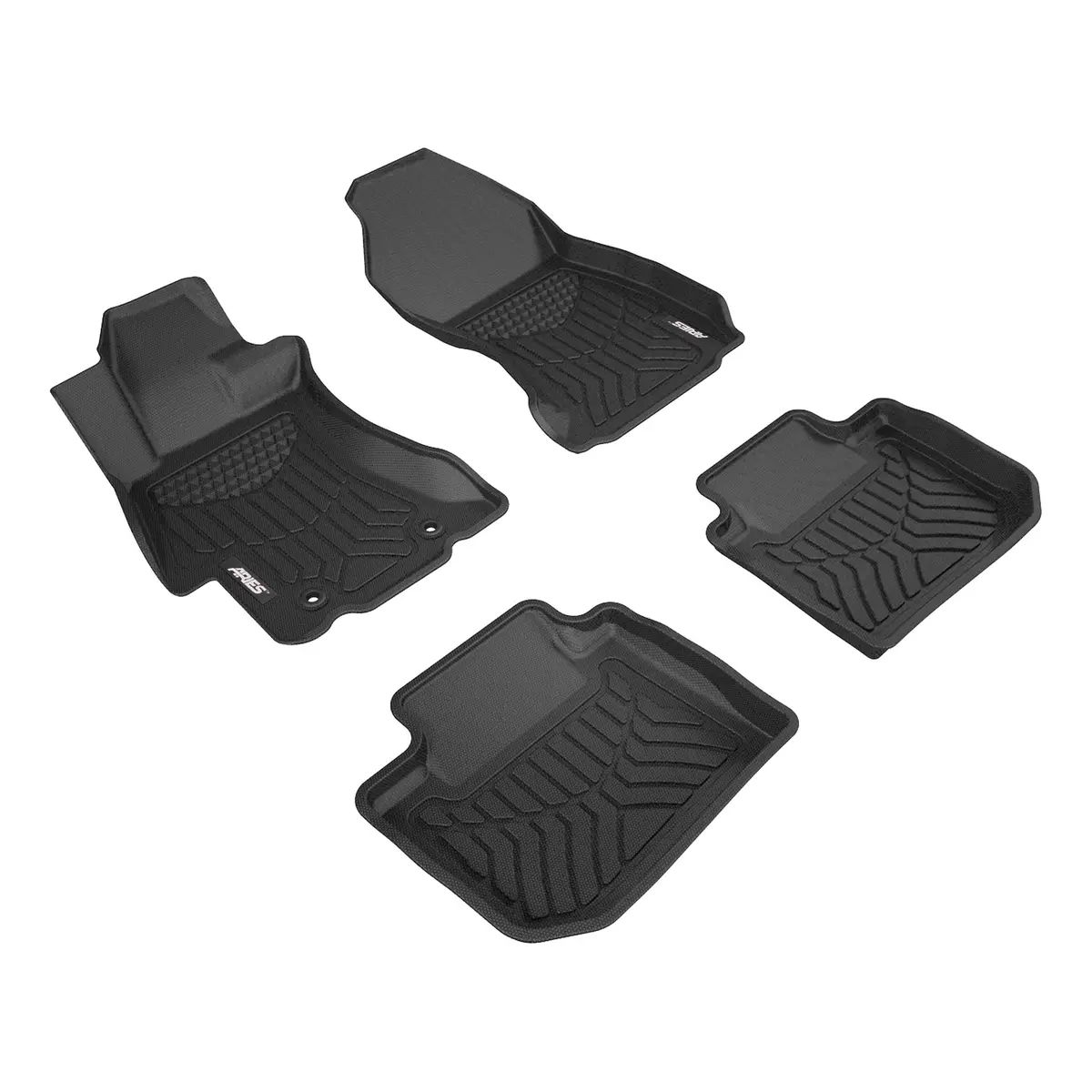 Aries 2805309 Styleguard Xd Black Custom Floor Liners, Select Subaru Impreza, Wrx, Sti, Xv Crosstrek, 1St And 2Nd Row 1