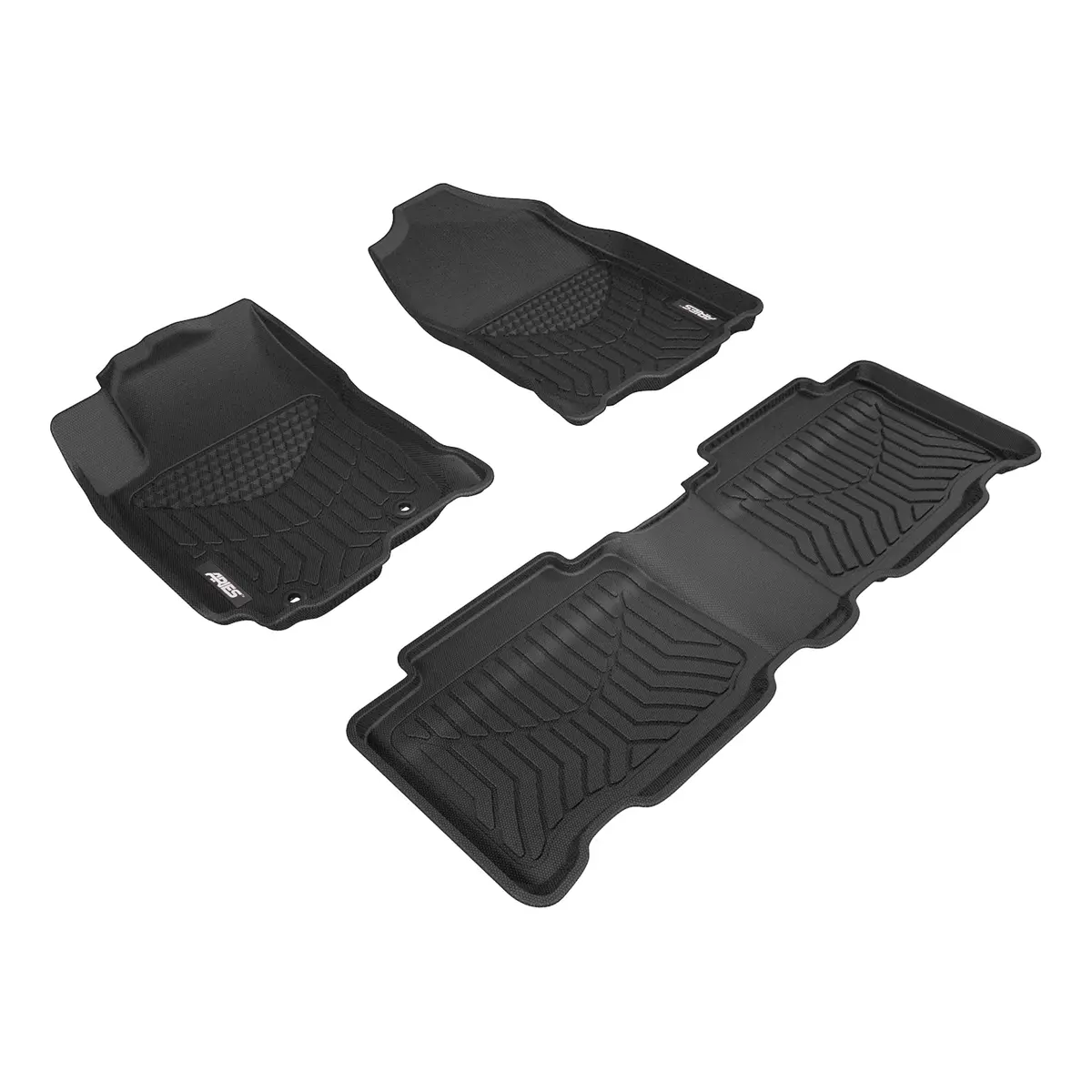 Aries 2805909 Styleguard Xd Black Custom Floor Liners, Select Toyota Rav4, 1St And 2Nd Row 1