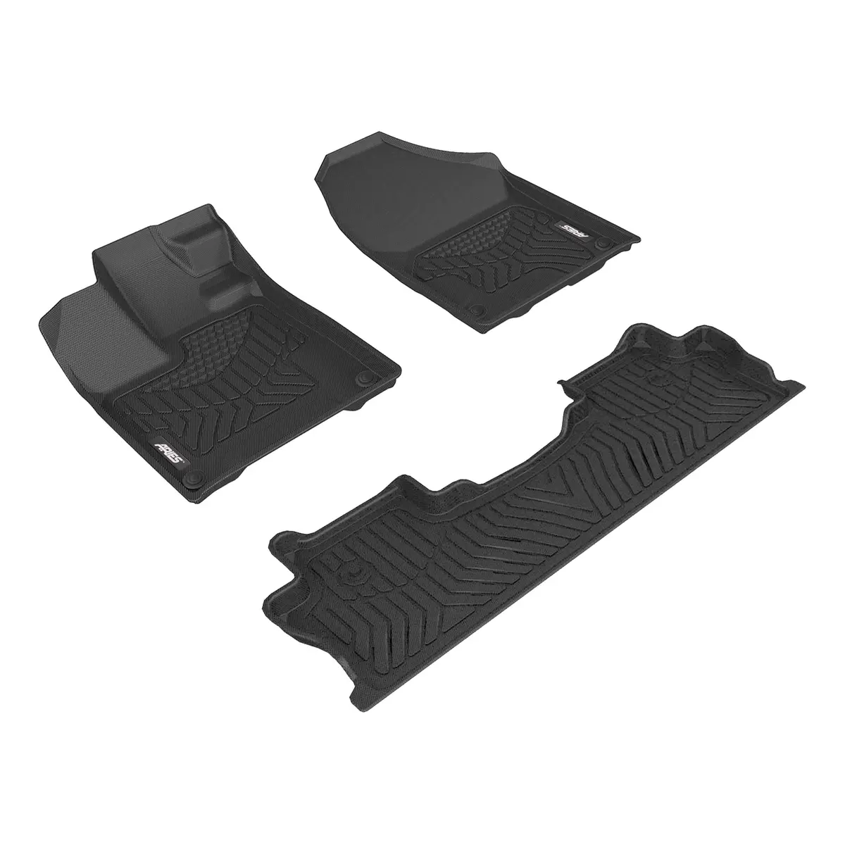 Aries 2808309 Styleguard Xd Black Custom Floor Liners, Select Honda Ridgeline, 1St And 2Nd Row 1