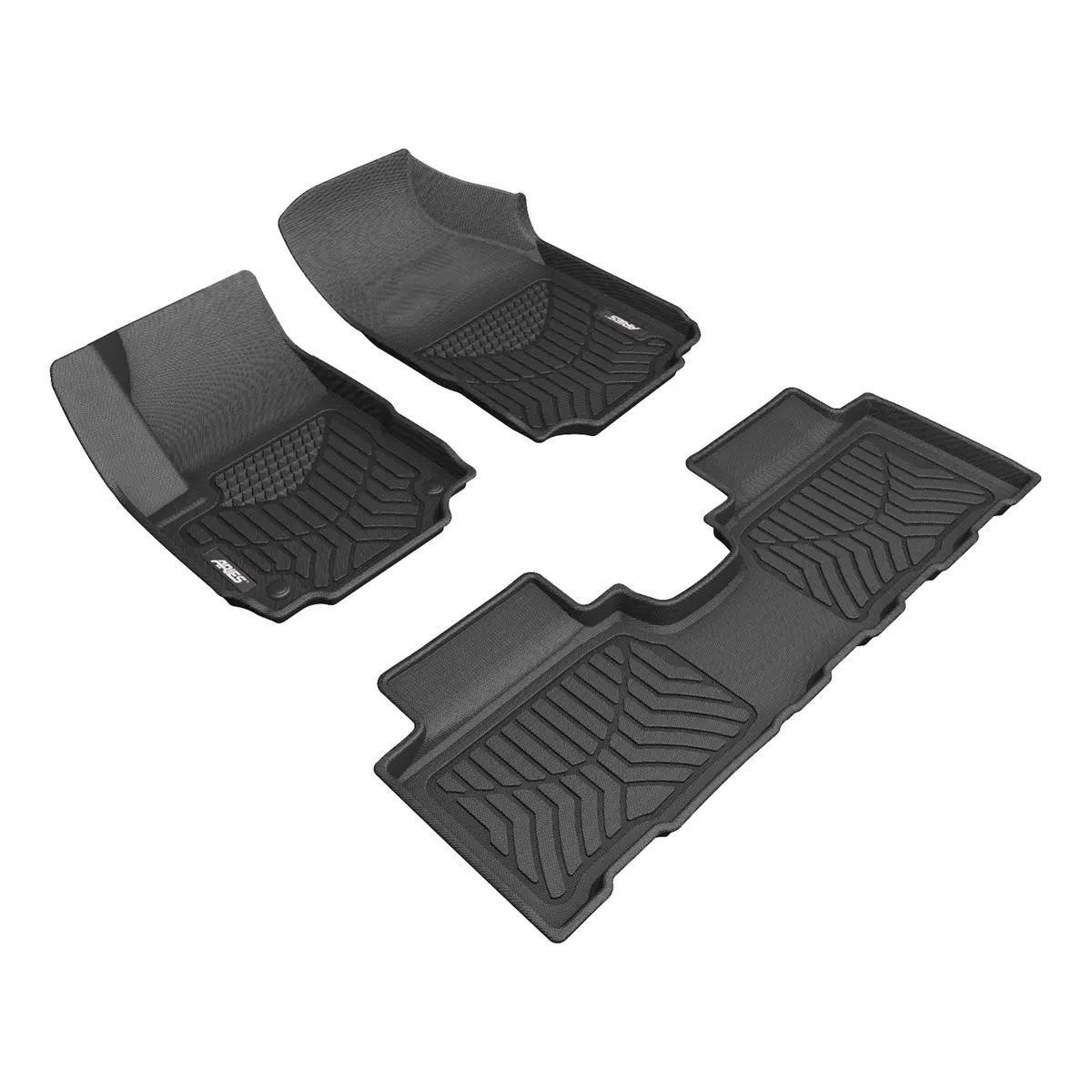 Aries 2808609 Styleguard Xd Black Custom Floor Liners, Select Chevrolet Equinox, Gmc Terrain, 1St And 2Nd Row 1