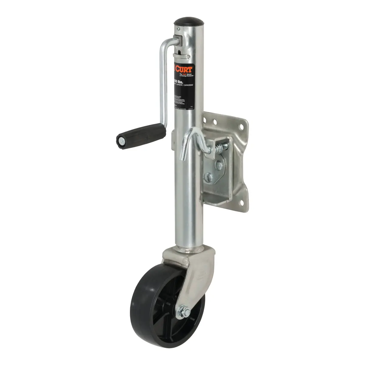 Curt 28112 Marine Boat Trailer Jack With 6-Inch Wheel, 1,200 Lbs., 11 Inches Vertical Travel 1