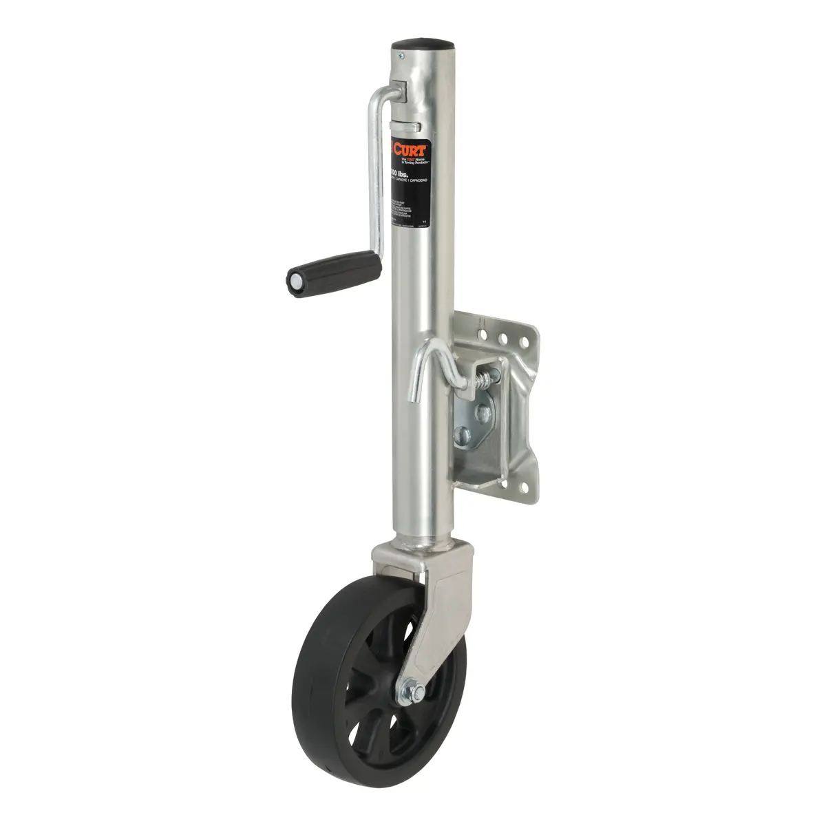Curt 28116 Marine Boat Trailer Jack With 8-Inch Wheel, 1,500 Lbs., 11 Inches Vertical Travel 1
