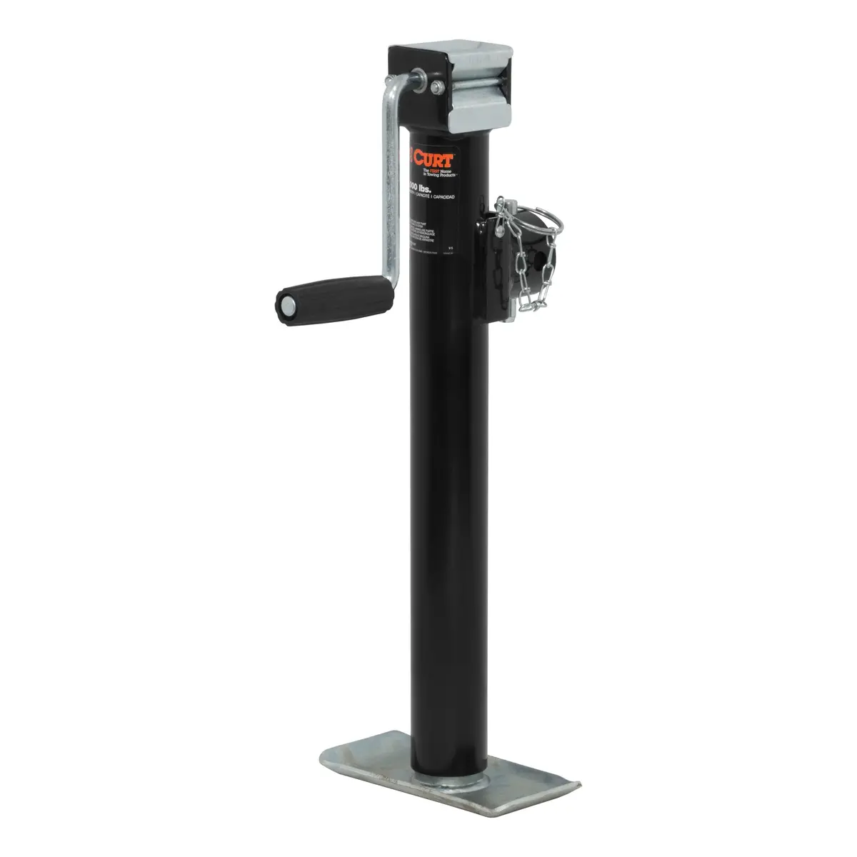 Curt 28324 Weld-On Pipe-Mount Swivel Trailer Jack, 2,000 Lbs., 15 Inches Vertical Travel 1