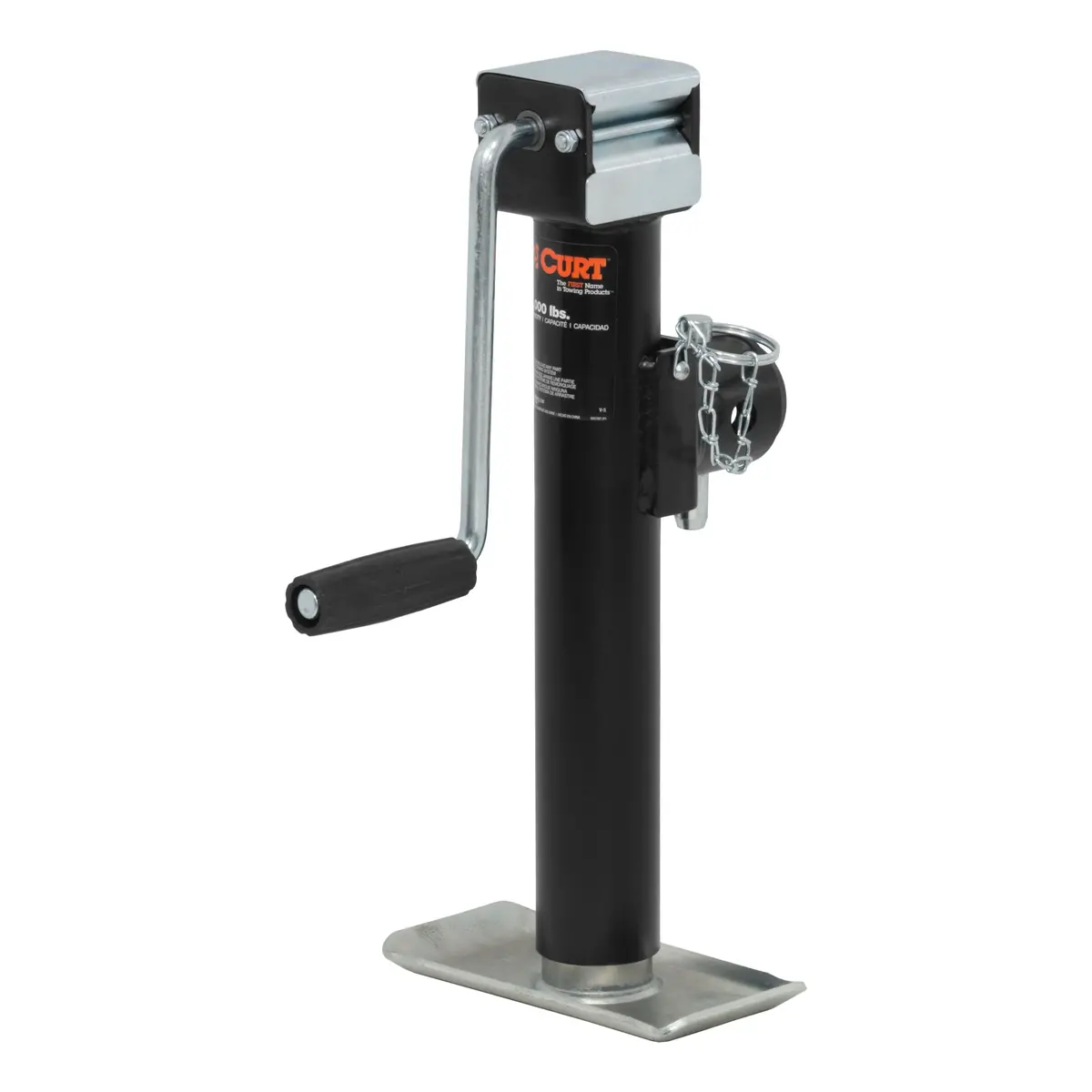 Curt 28354 Weld-On Pipe-Mount Swivel Trailer Jack, 5,000 Lbs., 10 Inches Vertical Travel 1
