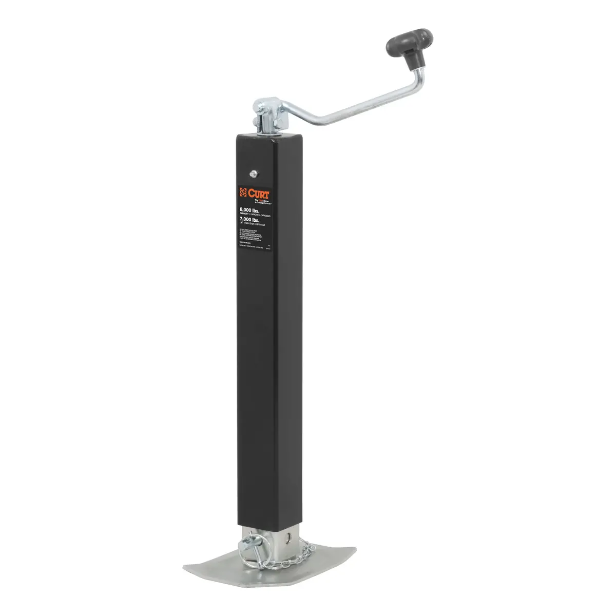 Curt 28570 Direct-Weld Heavy-Duty Trailer Jack, 8,000 Lbs., 15-1/4 Inches Vertical Travel 1