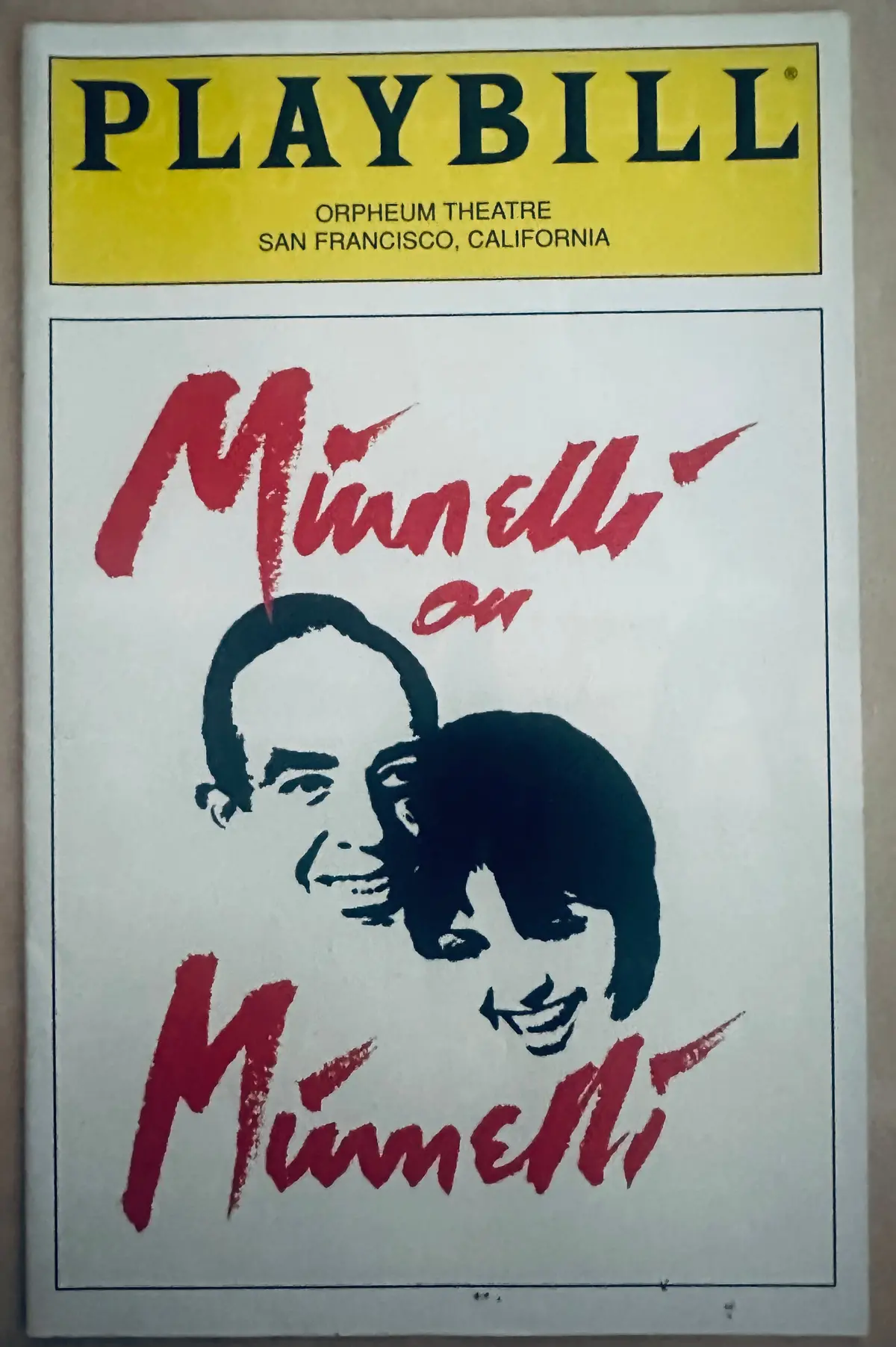 Minnelli On Minnelli San Francisco Playbill 1