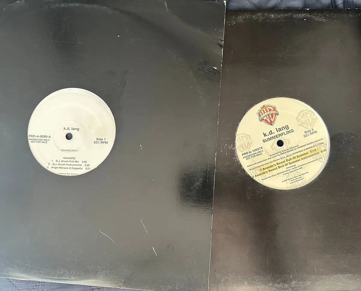 K.D. Lang - 2 Remix 12” Lp Vinyl Sexuality, Summerfling Used 1