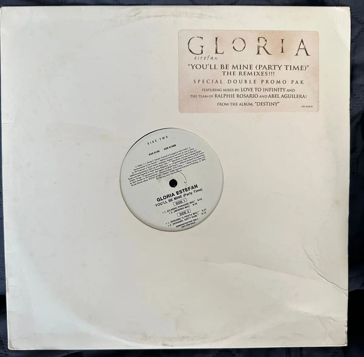 Gloria Estefan 12” Single - You’Ll Be Mine (Party Time) Promo Lp  Vinyl - Used 1