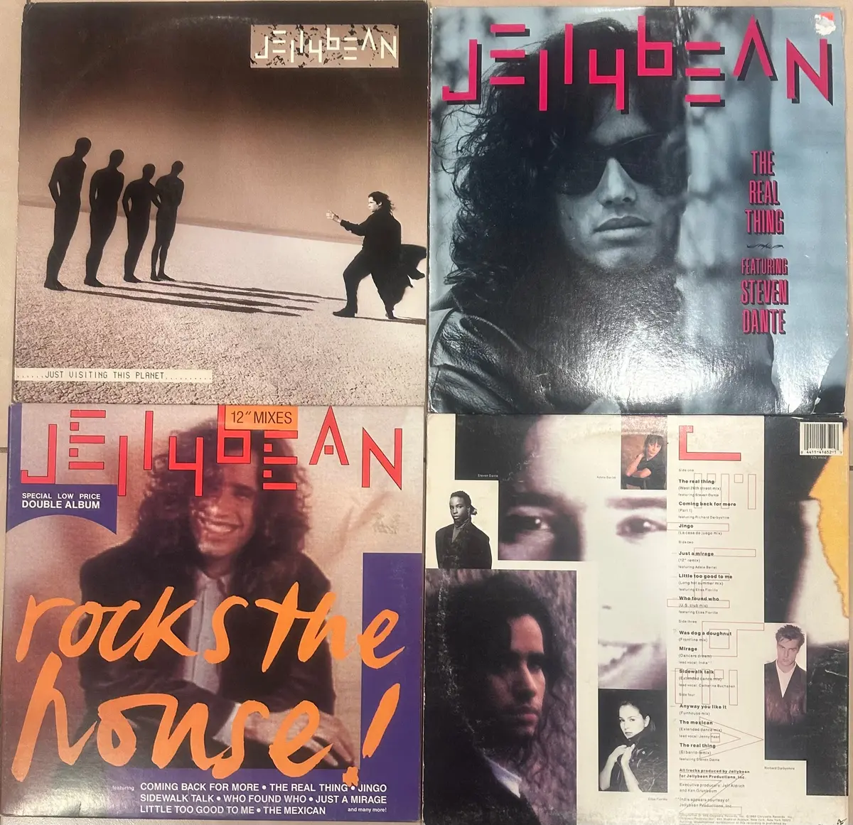 Jellybean Lot 3 Vinyl Records - Rocks The House! / Just Visiting / The Real Thing 12" - Used Lp Vinyls (Us Orders Only Due To Weight) 1