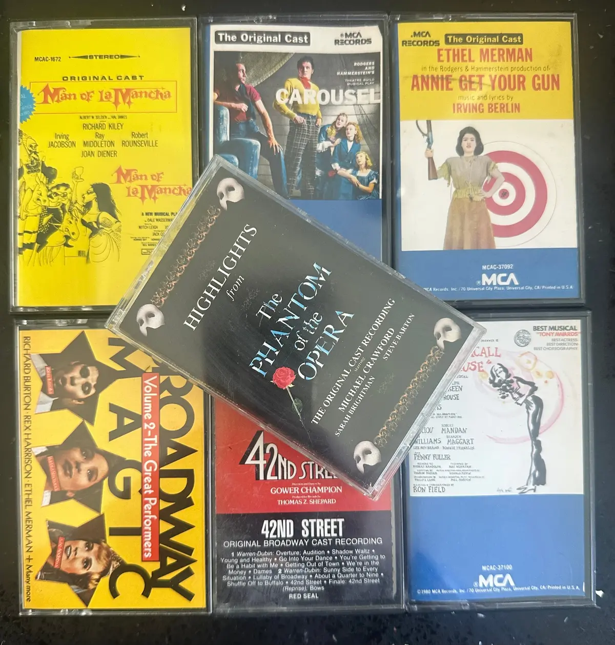 7 Broadway Musical Cassette Tapes - Various - Used  (Usa Orders Only) 1