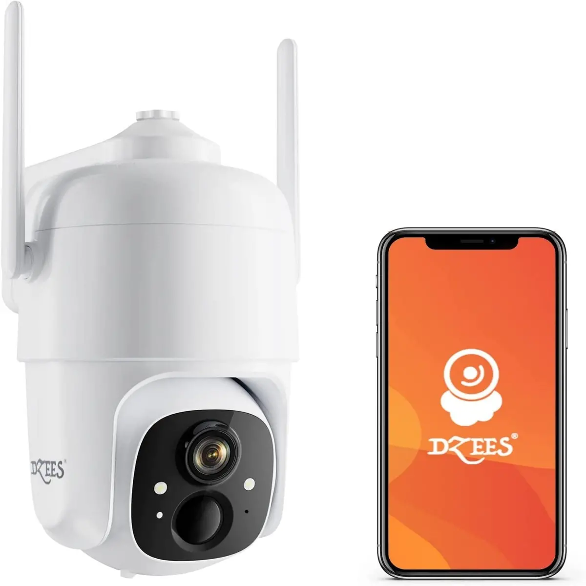 2K Ptz Outdoor Security Camera – Wireless, Battery Powered, 360° View, Color Night Vision, 2-Way Audio, Ai Motion Detection Dzees D3 1