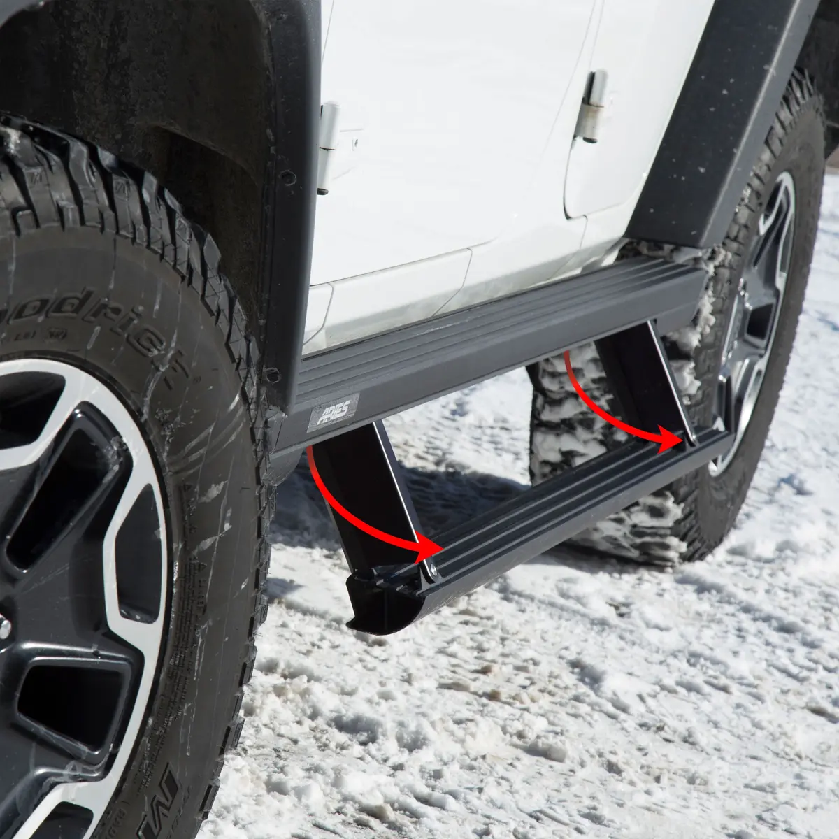 Aries 3046504 Actiontrac 65-Inch Powered Running Boards, Retractable Side Steps, Select Chevrolet Colorado, Gmc Canyon Extended Cab 1