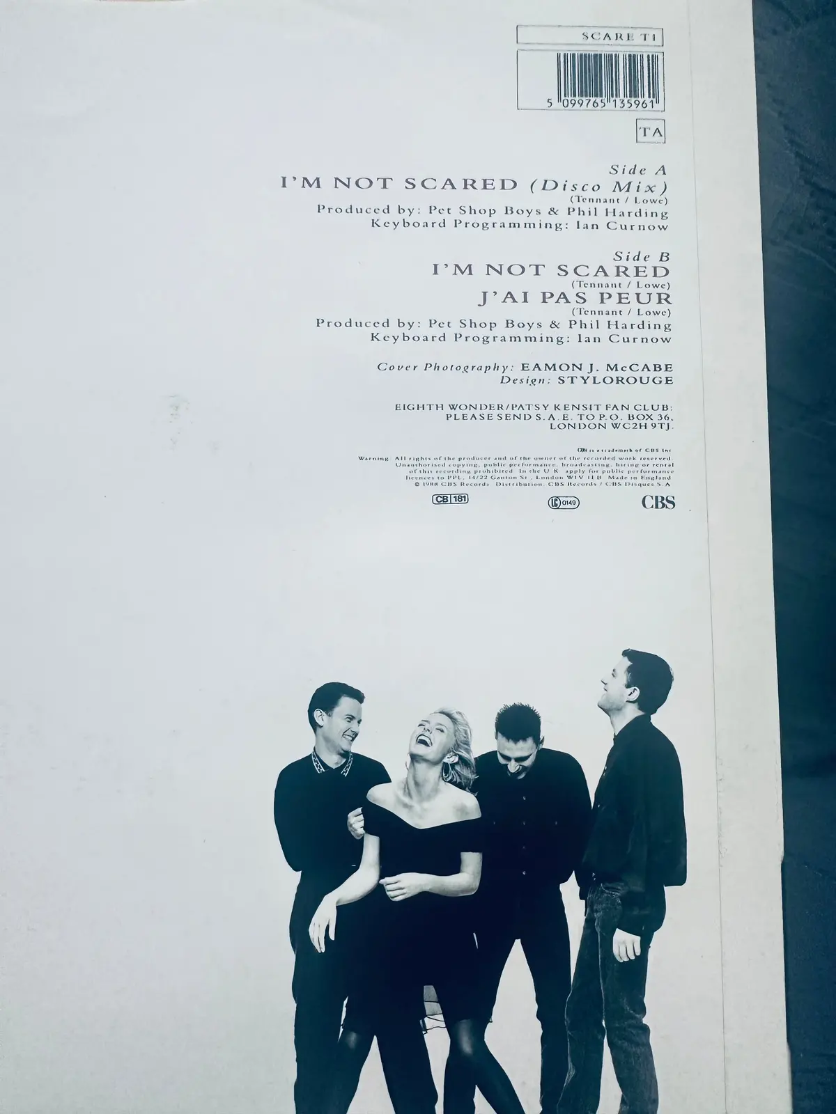 Eighth Wonder I’M Not Scared (Disco Mix) Import 12" Single '88 Lp Vinyl - Used 2