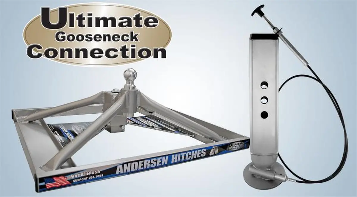 3165-Sqh Andersen Ultimate Gooseneck Connection -Lowered Base With Square Gooseneck Trailer Stinger 1